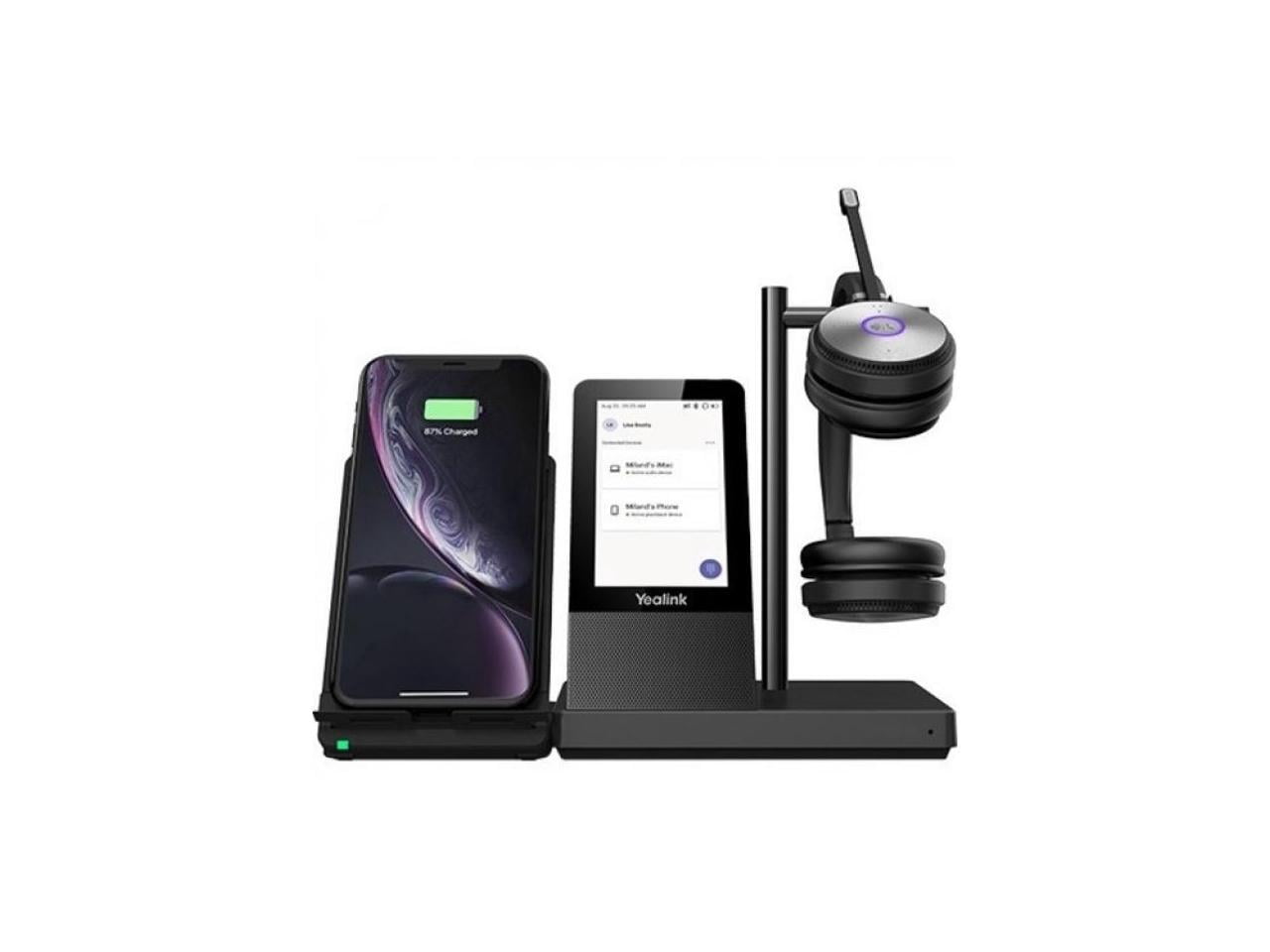 Yealink WH66 Mono Wireless Headset with Touch Screen Base and Charging Station (Teams Certified, 525 ft Range) egy69