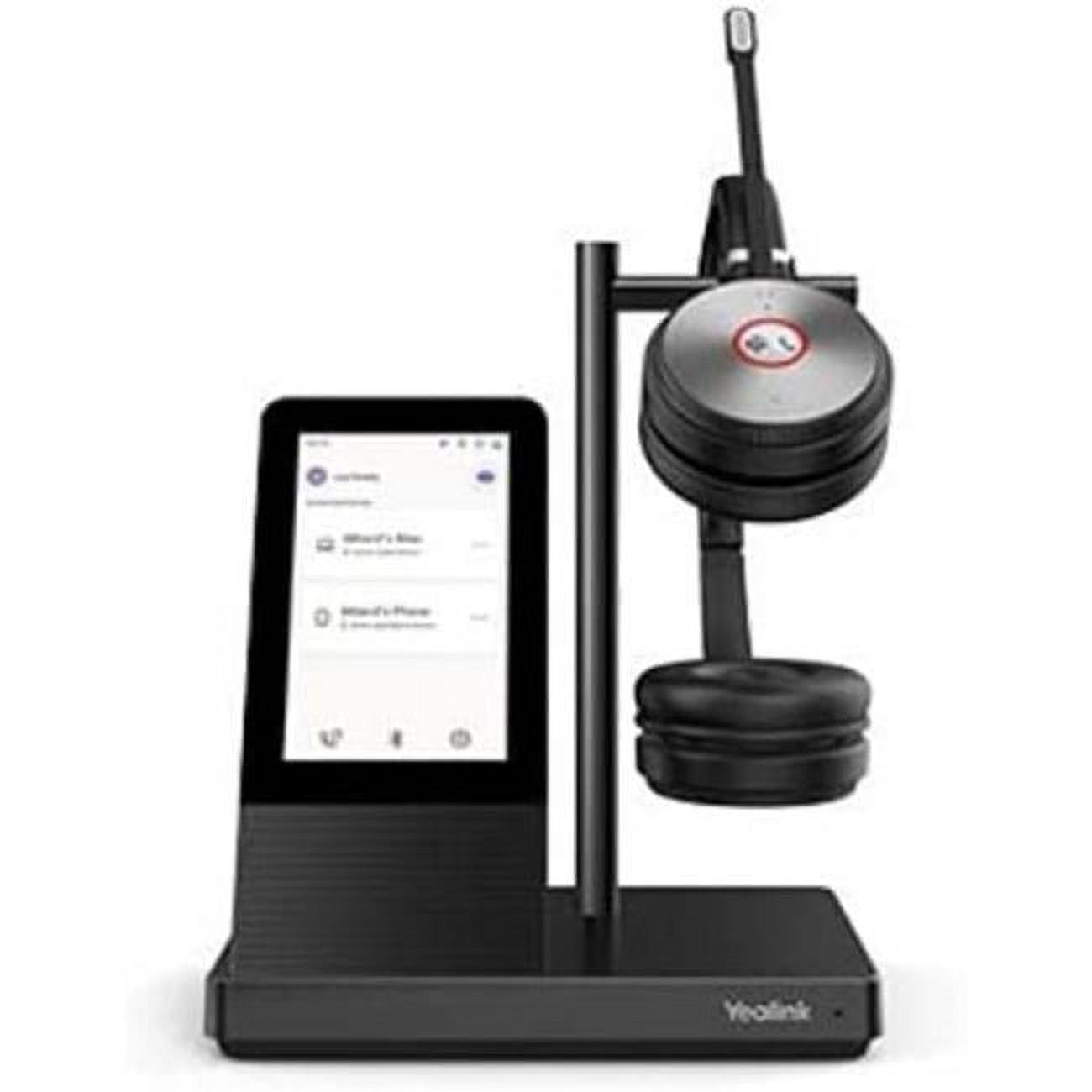 Yealink WH66 Dual DECT Wireless Headset with Touch Screen Base (Black, 1 Unit) 8cp91