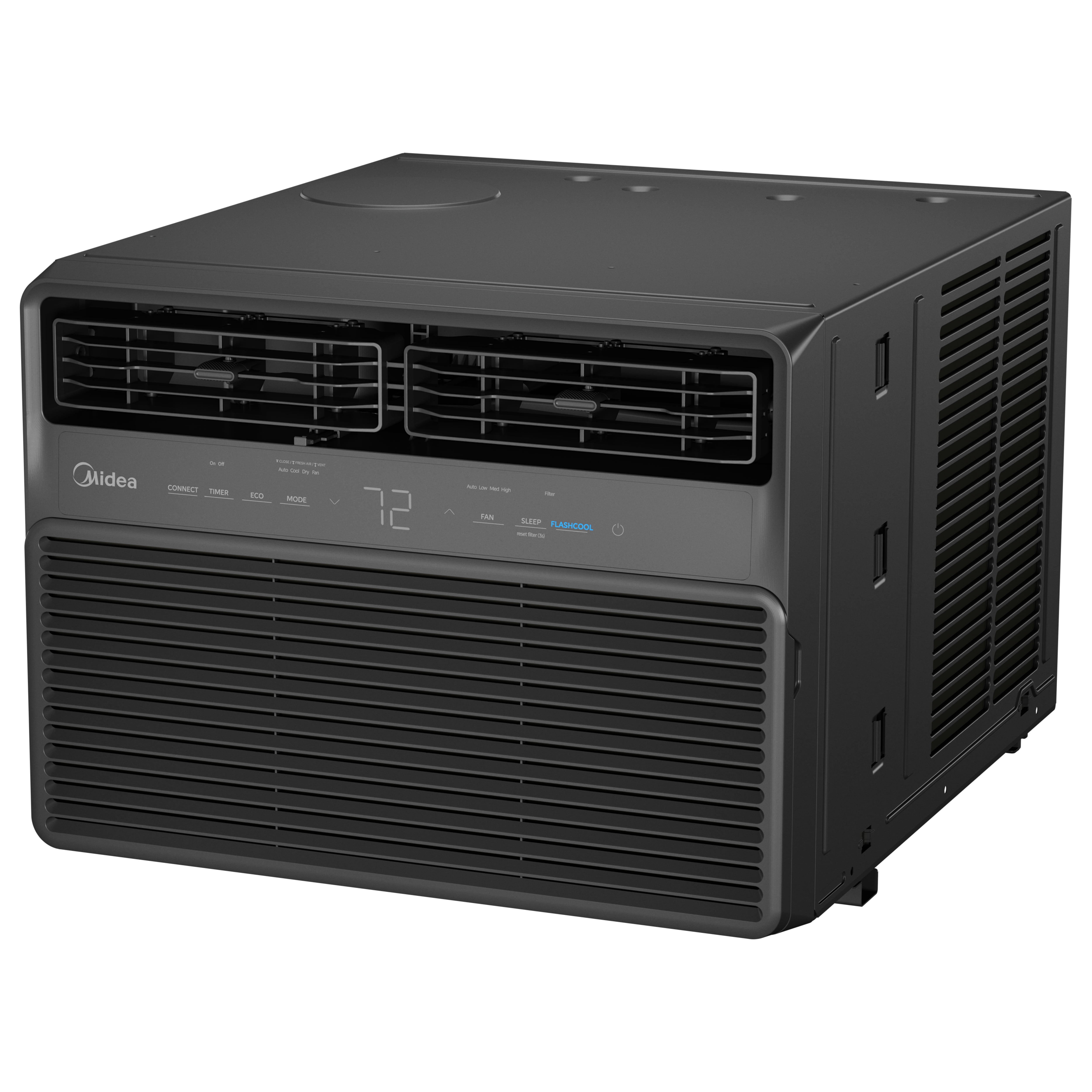 Midea 12,000 BTU Smart Inverter Window Air Conditioner, Quiet Cooling for Rooms Up to 550 sq ft, Wi-Fi Enabled (Black, 51 lb) 517cf
