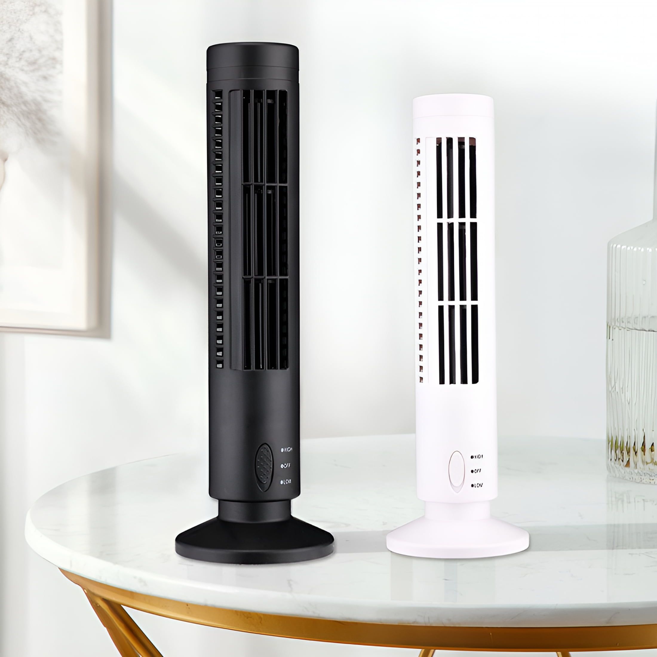 Hibibud Tower Fan, Quiet Oscillating Standing Fan with Remote, 3 Speeds and 4 Modes for Home and Office (Black, 40 in) zmjne
