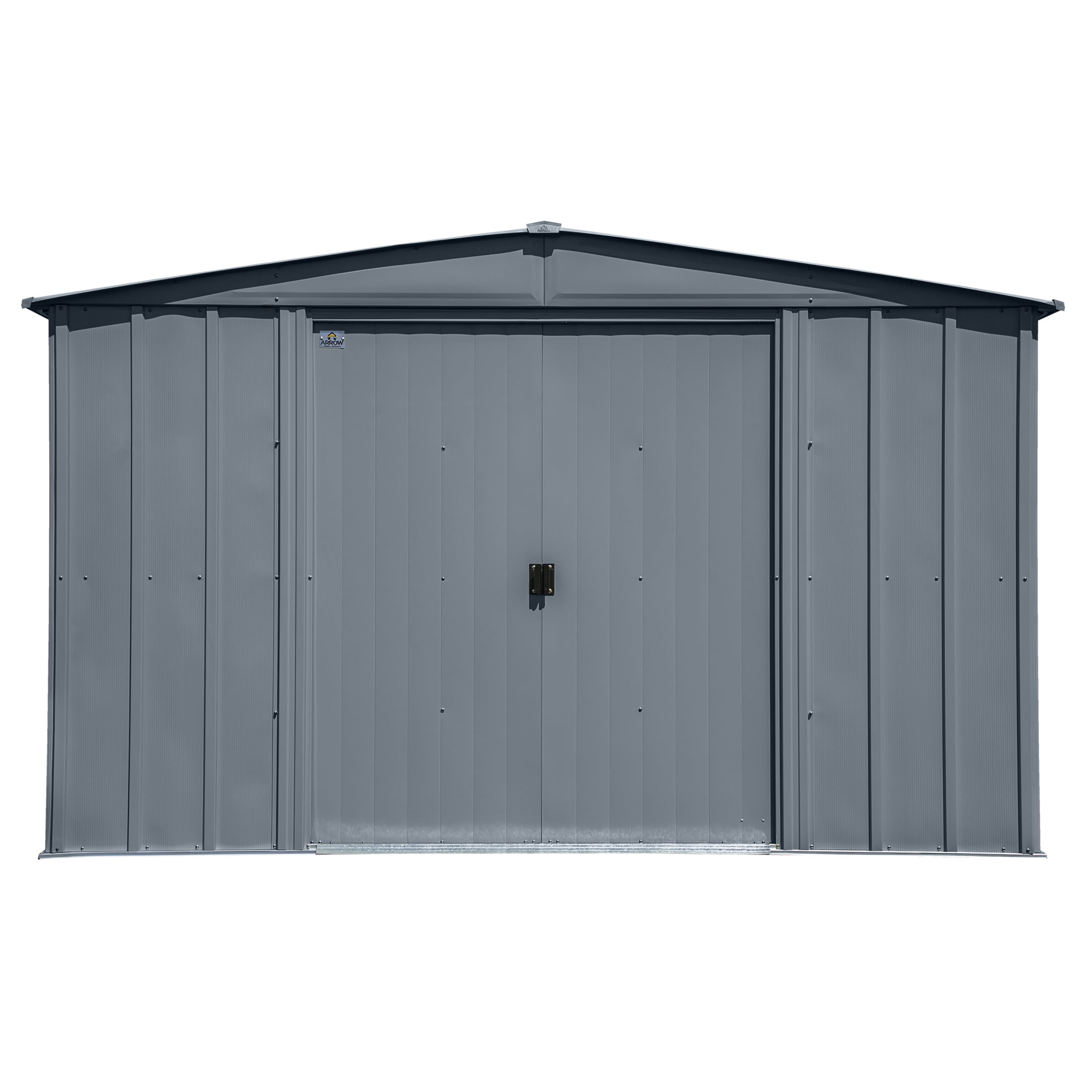 Arrow Classic Steel Storage Shed, Weather-Resistant Outdoor Garden Utility Building (Charcoal, 10 ft x 12 ft x 6 ft) j9pvw