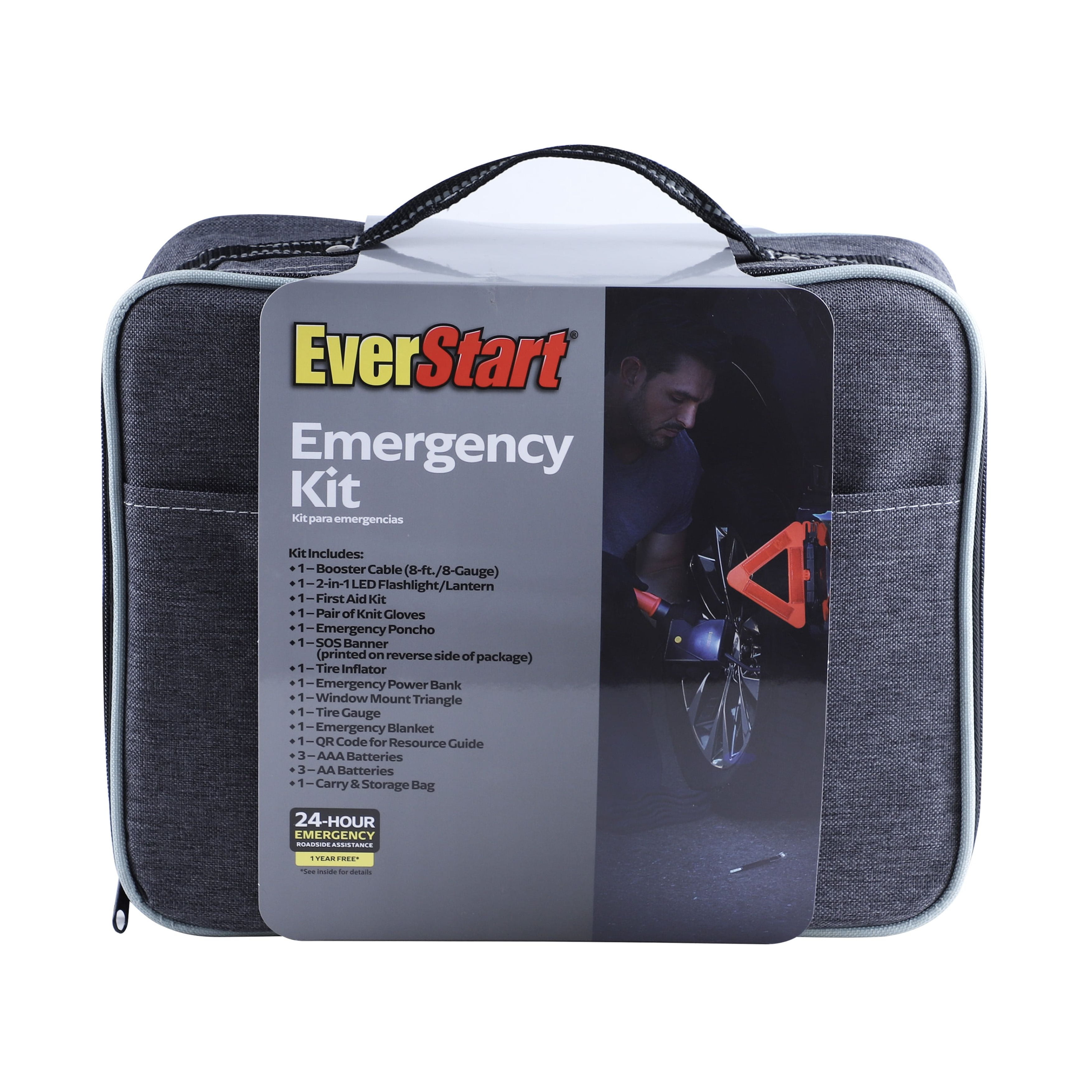 EverStart Deluxe Emergency Roadside Safety Kit (19-Piece Set, 5 lb) 0lmwd