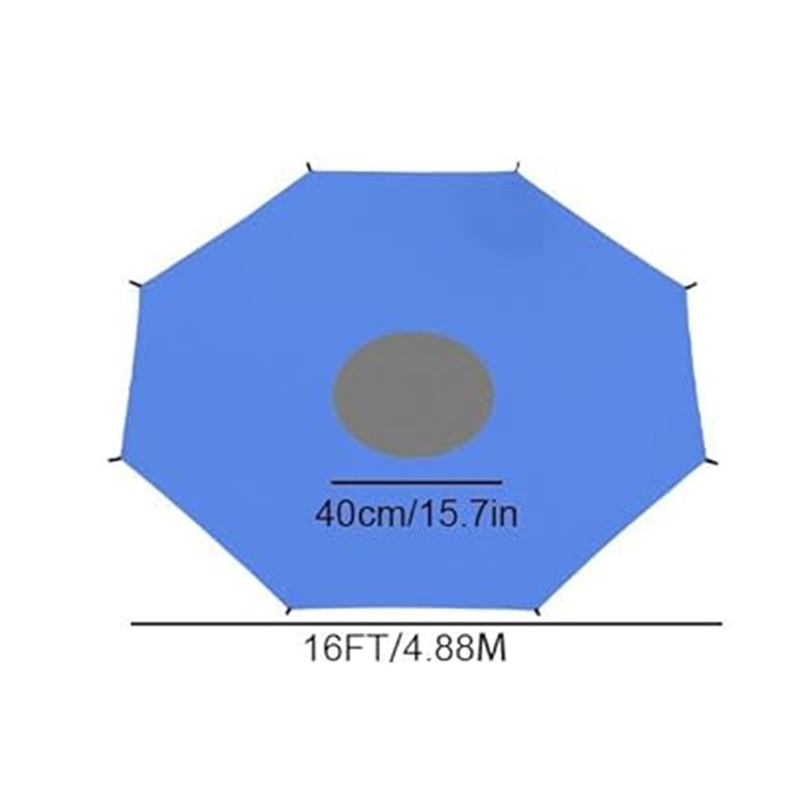 qolami Trampoline Shade Cover, Weather-Resistant Sunscreen Canopy for Outdoor Backyard Playgrounds (Blue, 16 ft) btmvp