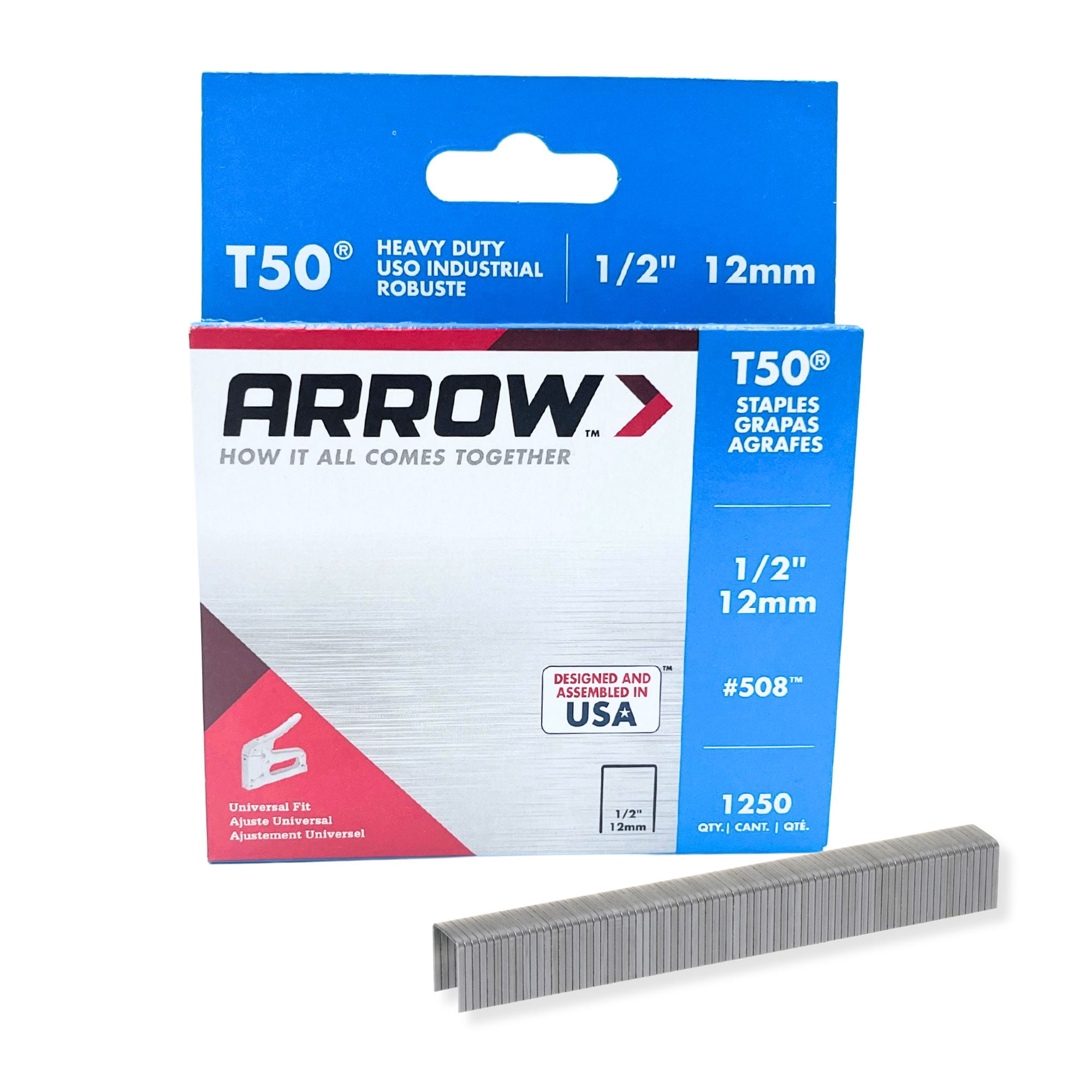 Arrow T50 Heavy-Duty Steel Staples (1/2 in, 5,000 Pack) 3sndq