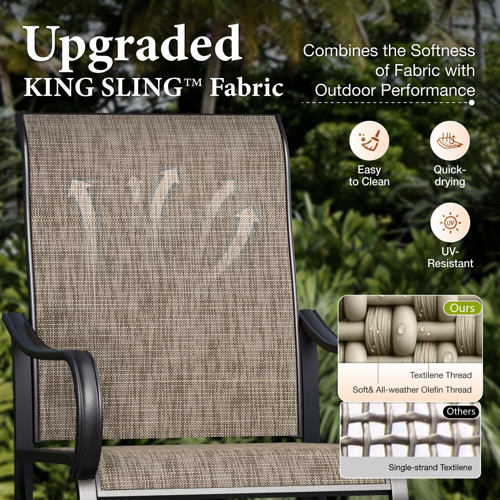 MF Studio 8-Piece Outdoor Patio Dining Set with 13ft Umbrella and 59 in Metal Table (Beige, 8-Piece Set) 5vx29