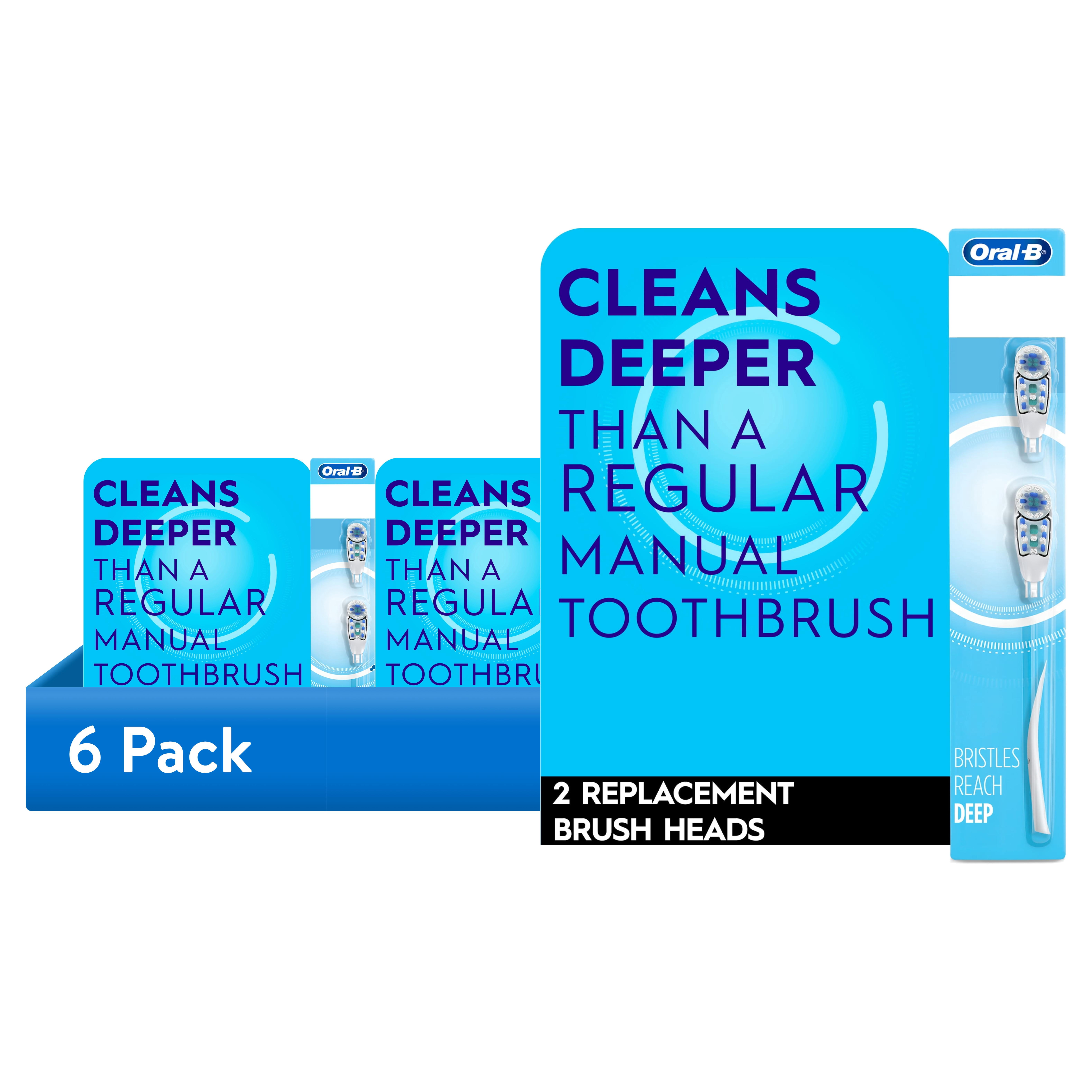 Oral-B Deep Clean Battery Powered Replacement Toothbrush Heads (White, 6 Pack) 8fhhz