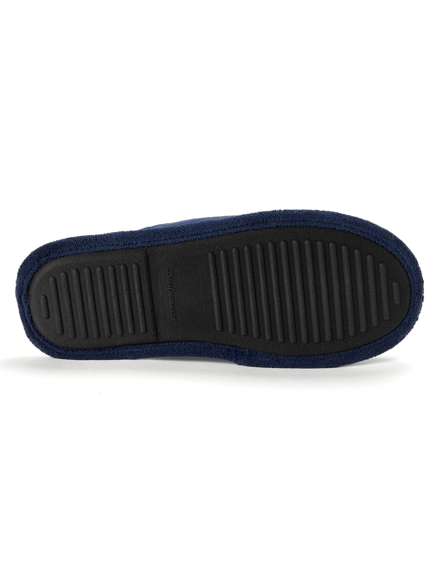 Dearfoams Cozy Comfort Scuff Slippers Indoor Outdoor Durable Footwear (Blue, Men's Size 10) necp9