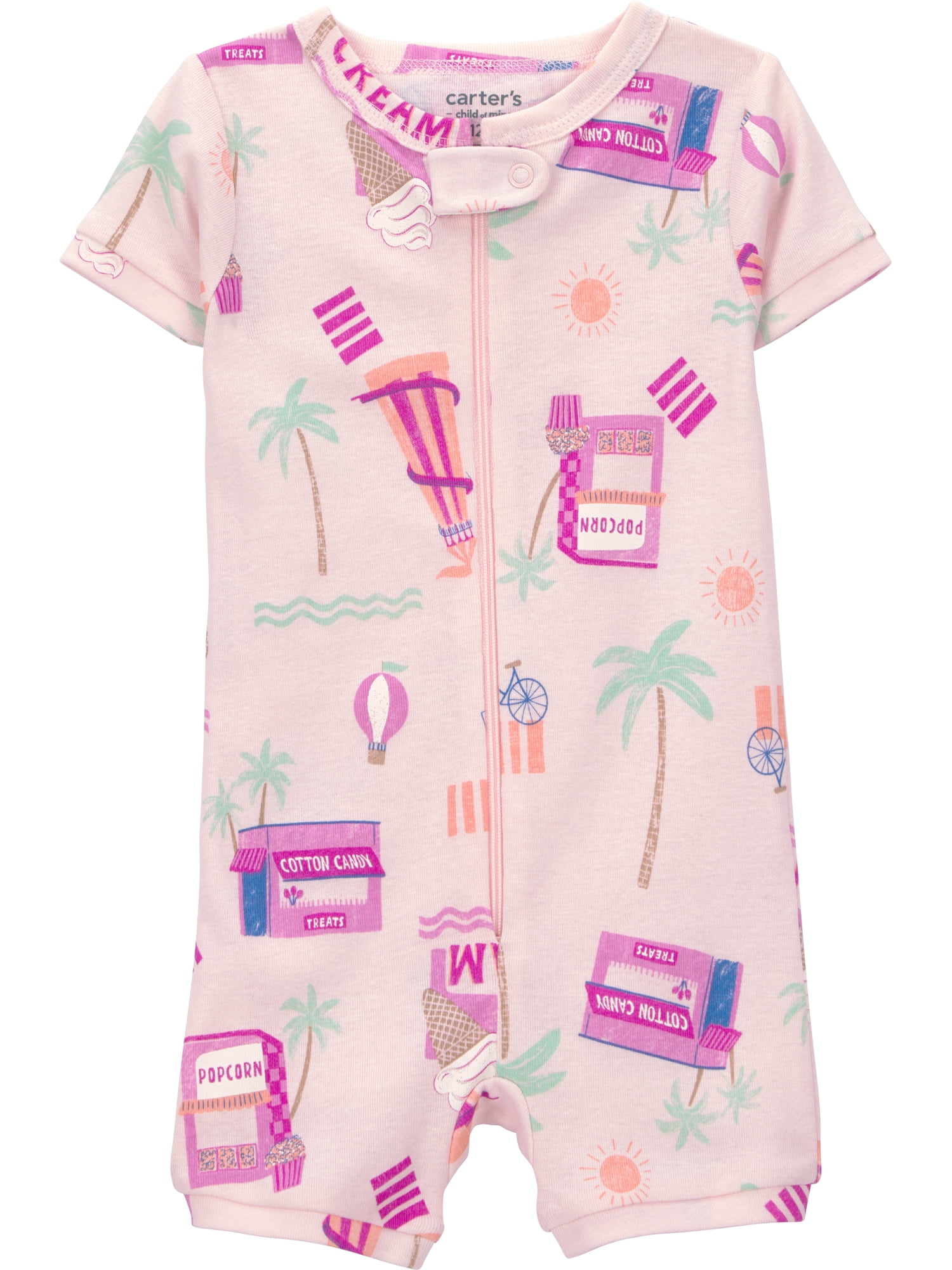 Carter's Child of Mine Toddler Pajama One-Piece Romper (Pink, 5T) s2q6i