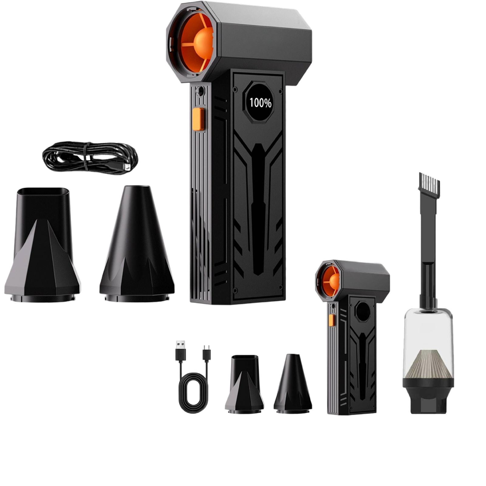 YIGOUMY Rechargeable Handheld Air Blower, Cordless Electric Duster for Car and Home Cleaning (Black, 5.71 in) 0t9tz