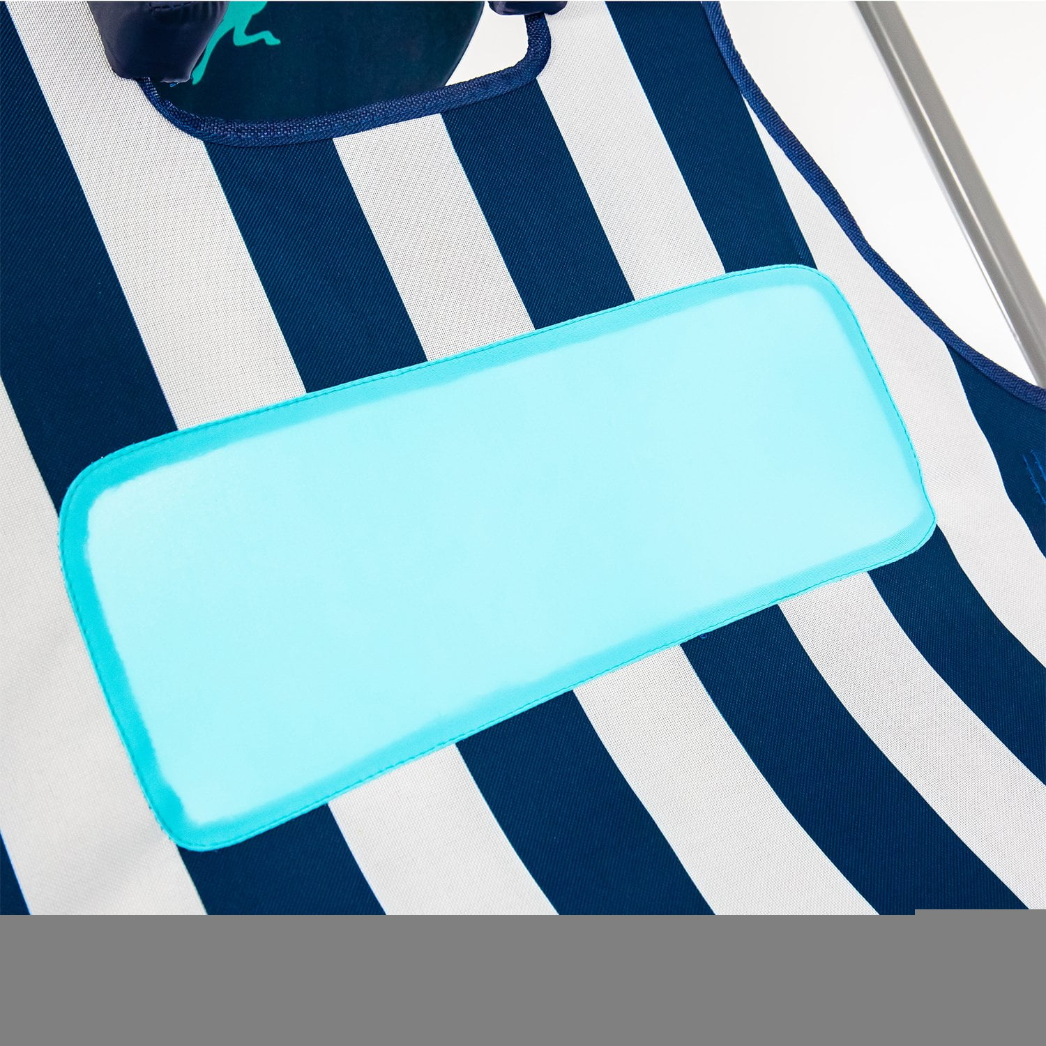 Ostrich Comfort Lounger Face Down Sunbathing Beach Chair with Pillow and Arm Slots (Navy Stripes, 4 Pack) k434n
