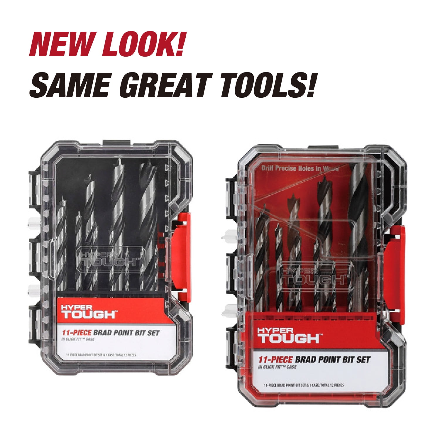 Hyper Tough Brad Point Drill Bit Set (11-Piece, 7/64 in to 1/2 in) sytdx