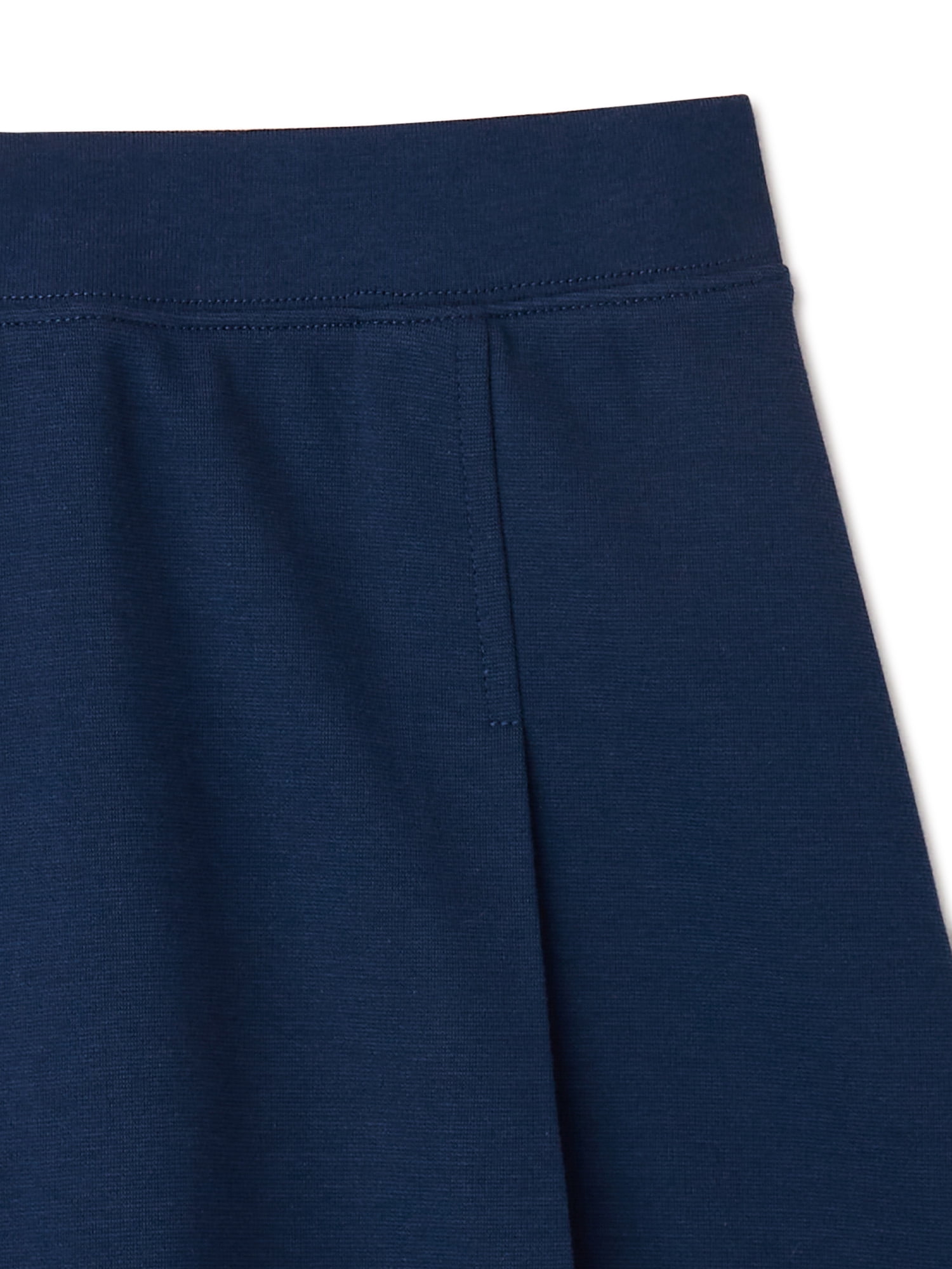 Wonder Nation Girls School Uniform Stretch Ponte Knit Scooter Skirt (Blue, 2-Pack) vy2t9