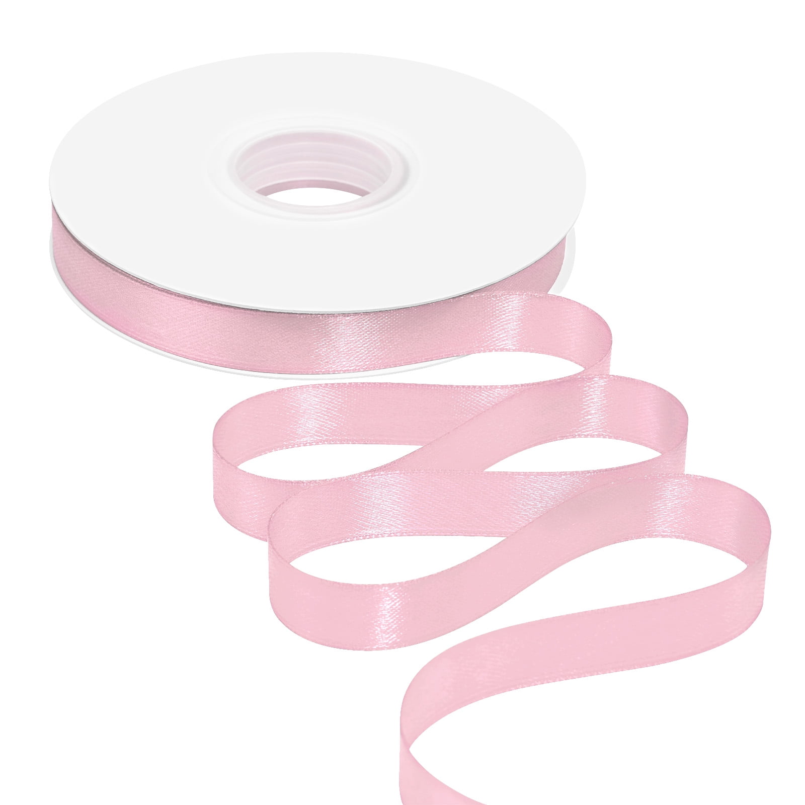 LoomJoyz Double Face Satin Ribbon for Gift Wrapping and Crafting (Pink, 5/8 in x 150 ft) rbi7c