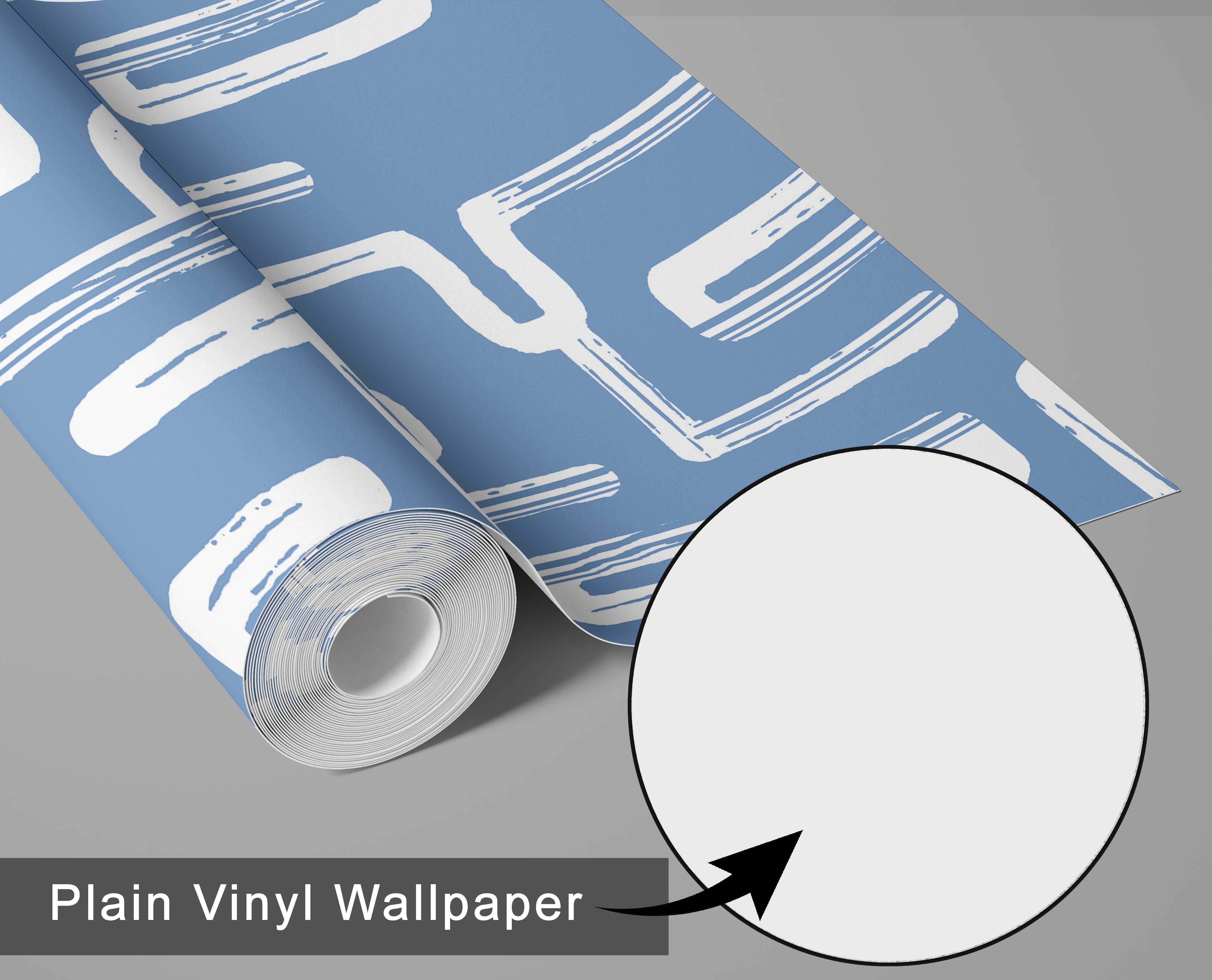 S4Sassy Peel & Stick Geometric Maze Vinyl Wallpaper, Waterproof Removable Contact Paper for Home Decor (Blue, 25 in x 60 in) f5m36
