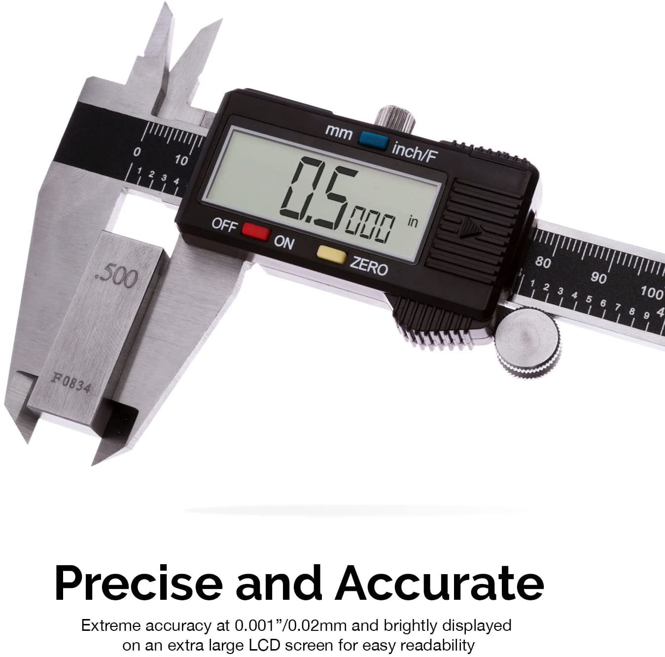 Neiko 01407A Electronic Digital Caliper Measuring Tool, Stainless Steel Construction with Large LCD Screen (Black, 6 in) nvdcw