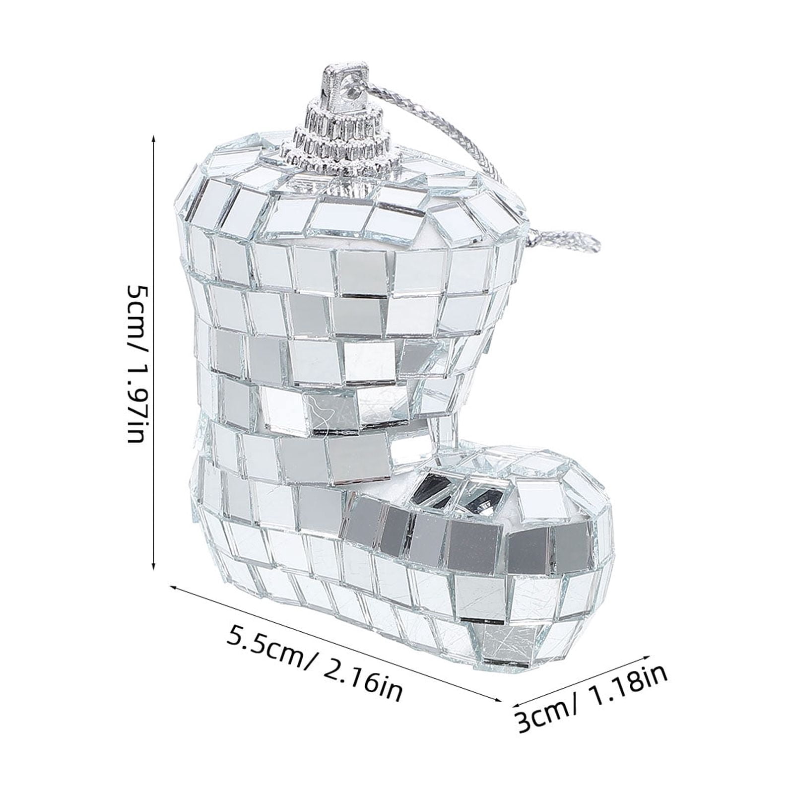Masteelf Mirror Disco Ball Hanging Pendant Decor for Party and Home (Silver, 6 in) khxts