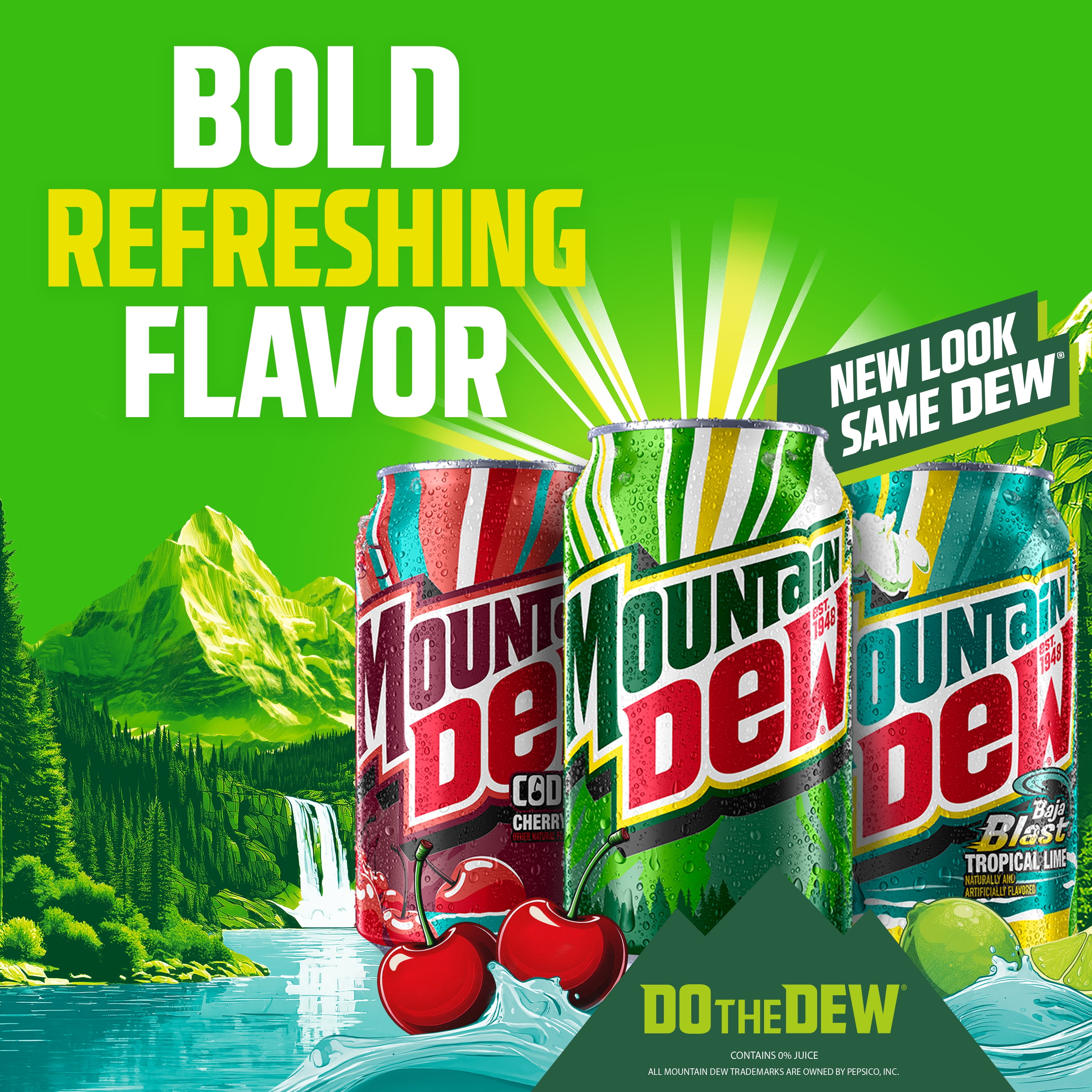 Mountain Dew Baja Blast Tropical Lime Soda, Refreshing Citrus Flavor (24 Pack, 12 fl oz) dfc4e - Image 6