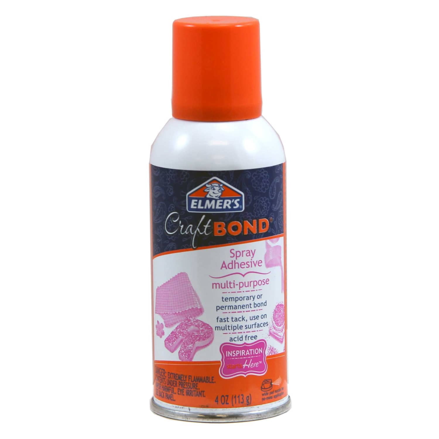 Elmer's Craft Bond Multi-Purpose Spray Adhesive, Quick-Drying Permanent Glue (Clear, 4 oz) unu3z