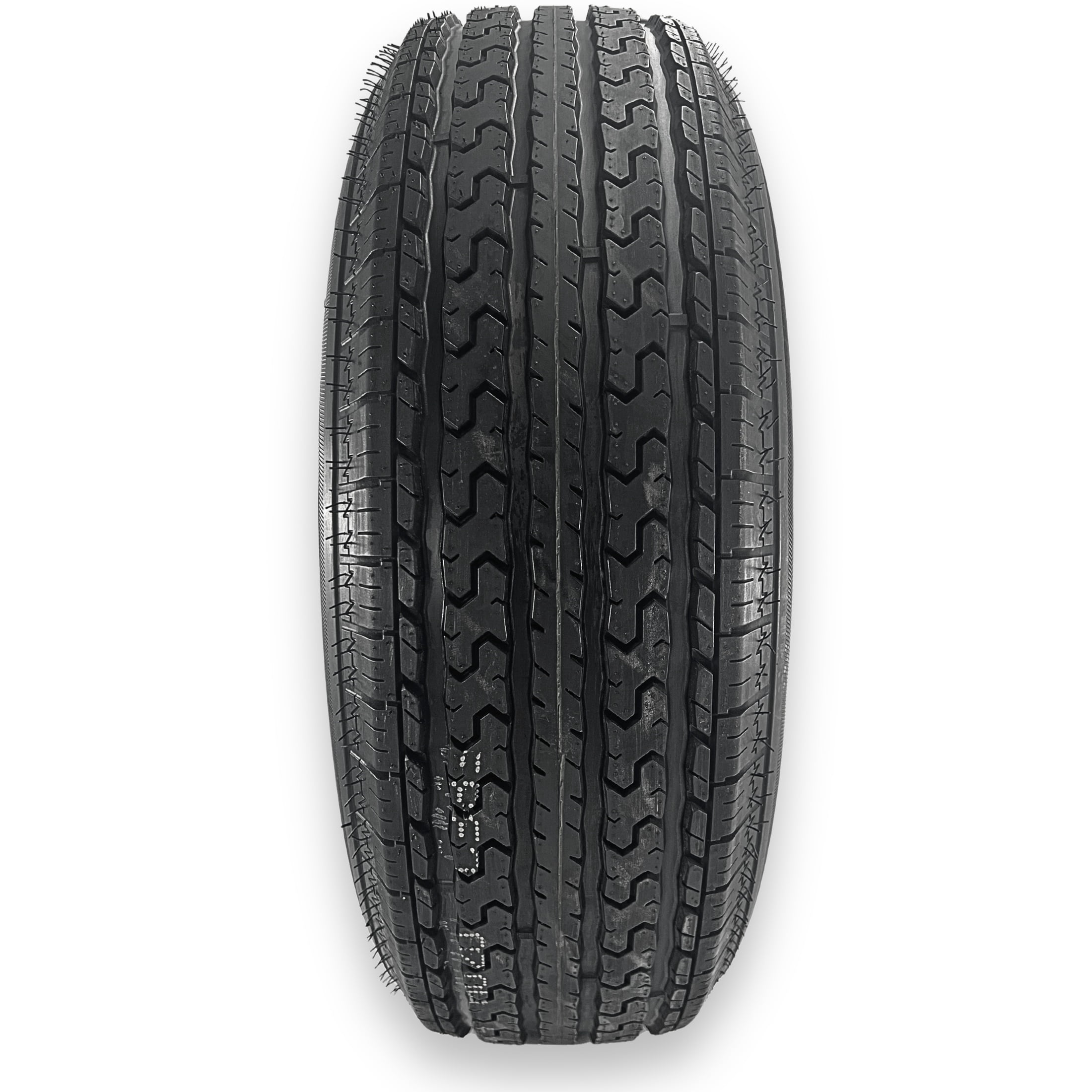 RubberMaster ST215/75R14 Highway Rib Tire and 5 on 4.5 Eight Spoke Rim Assembly (6 Ply, 27.7 in) in0j4