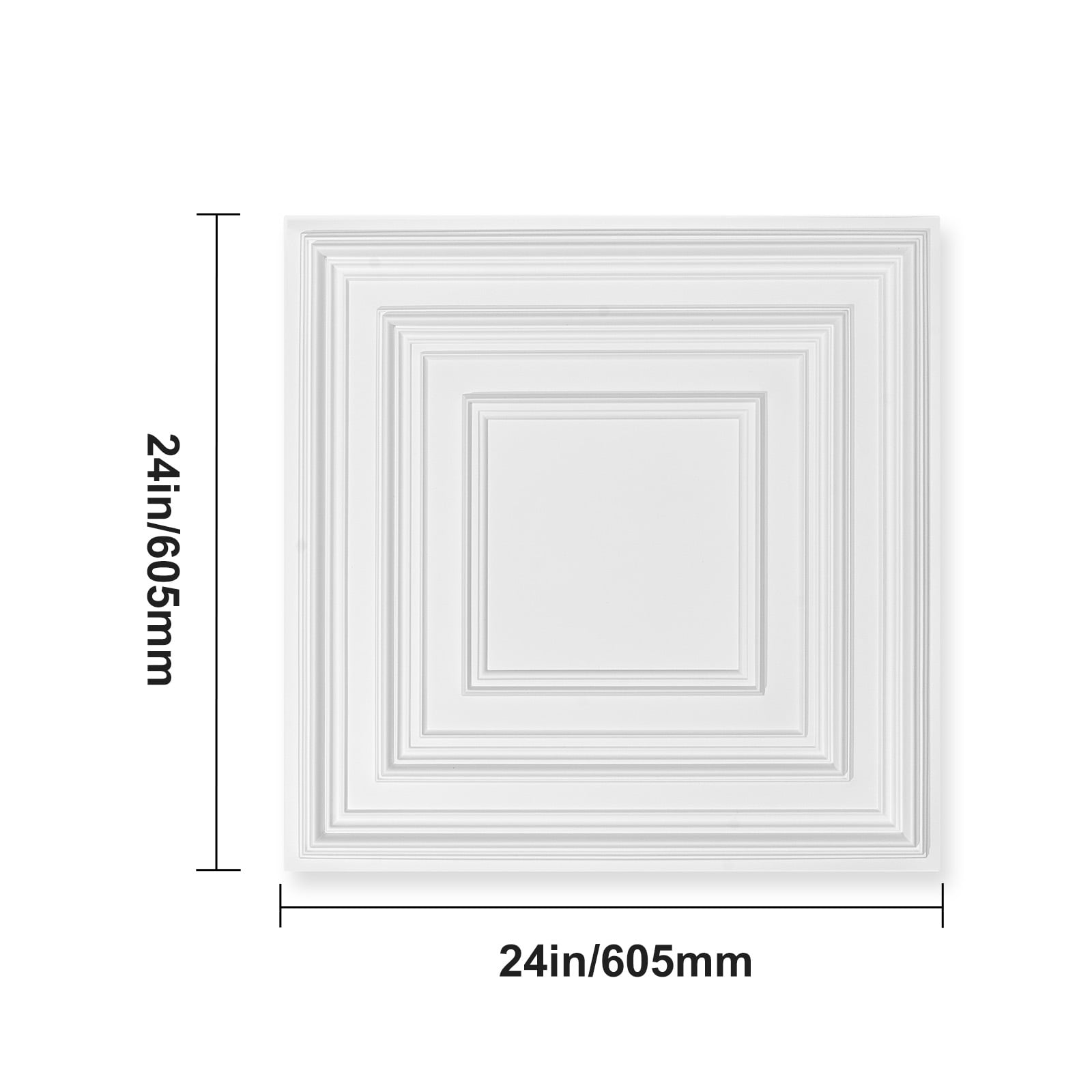 KFFKFF Drop-In Ceiling Panels, Premium PVC Decorative Tiles for Home and Office, Waterproof and Moisture-Resistant (White, 12 Pack, 24x24 in) g3dq8