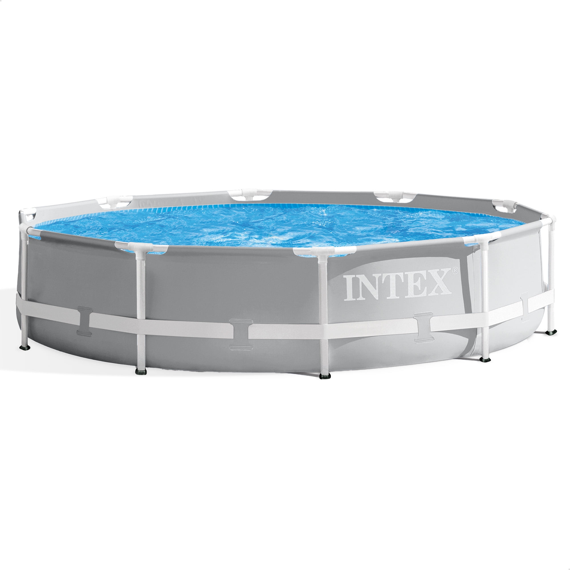Intex Prism Frame Above Ground Swimming Pool Set (Gray, 10 ft x 30 in) lhfv0