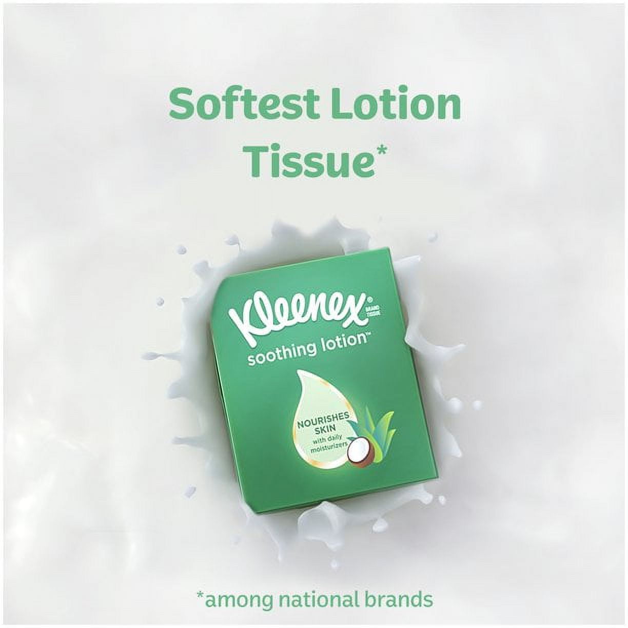 Kleenex Soothing Lotion Facial Tissues, 3-Ply Softness with Aloe and Vitamin E (White, 4 Cube Boxes, 260 Total Tissues) v4o9o