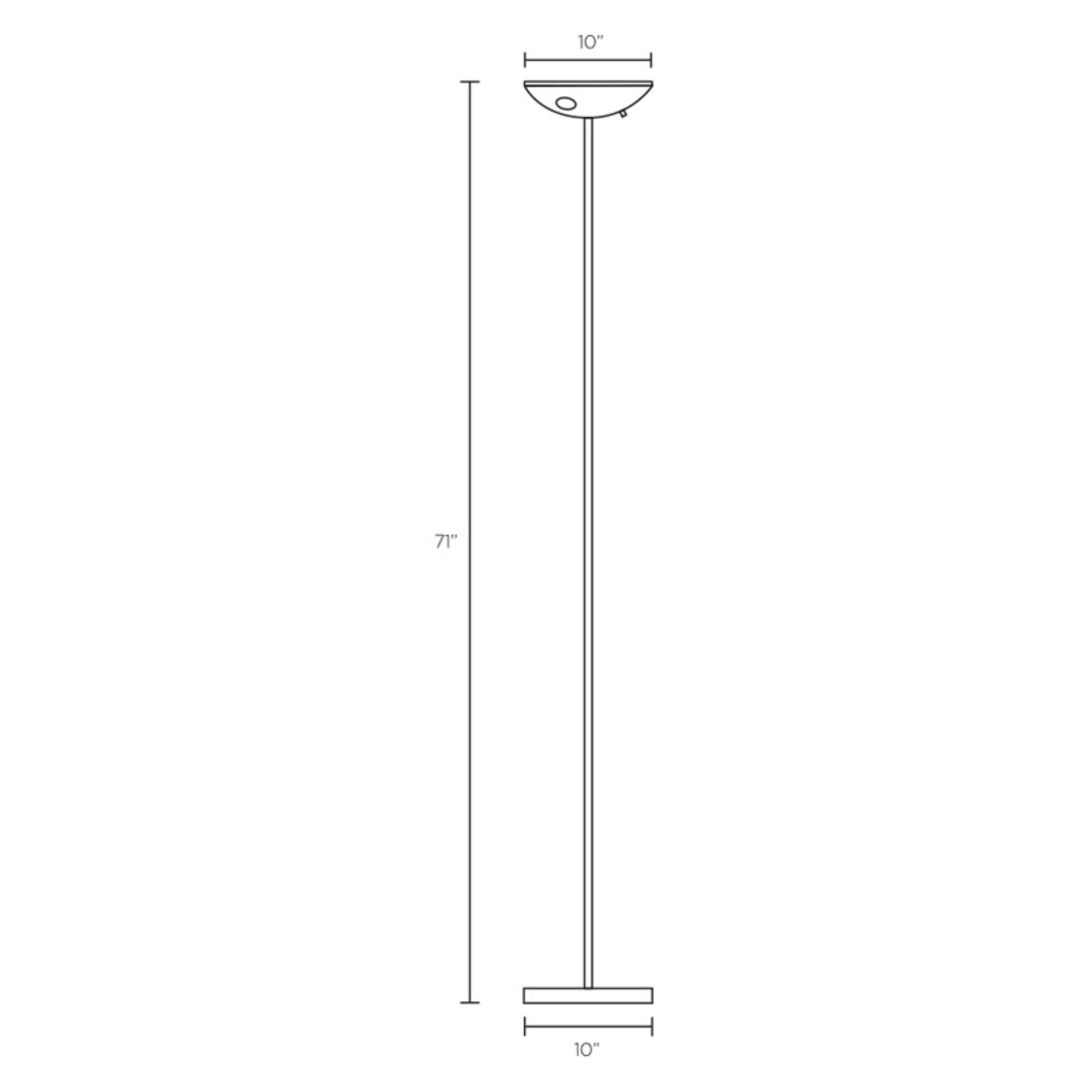 Adesso Mars LED Torchiere Floor Lamp, Energy-Efficient Contemporary Lighting (Brushed Steel, 71 in H) okyvt