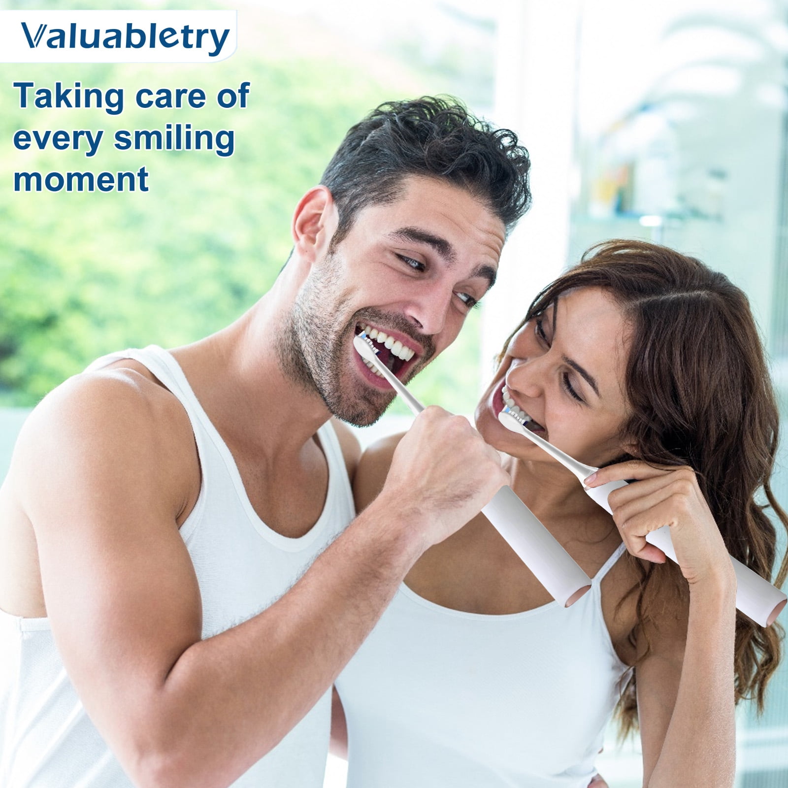 Valuabletry Replacement Brush Heads for Philips Sonicare Electric Toothbrush (White, 8 Pack) q11hq