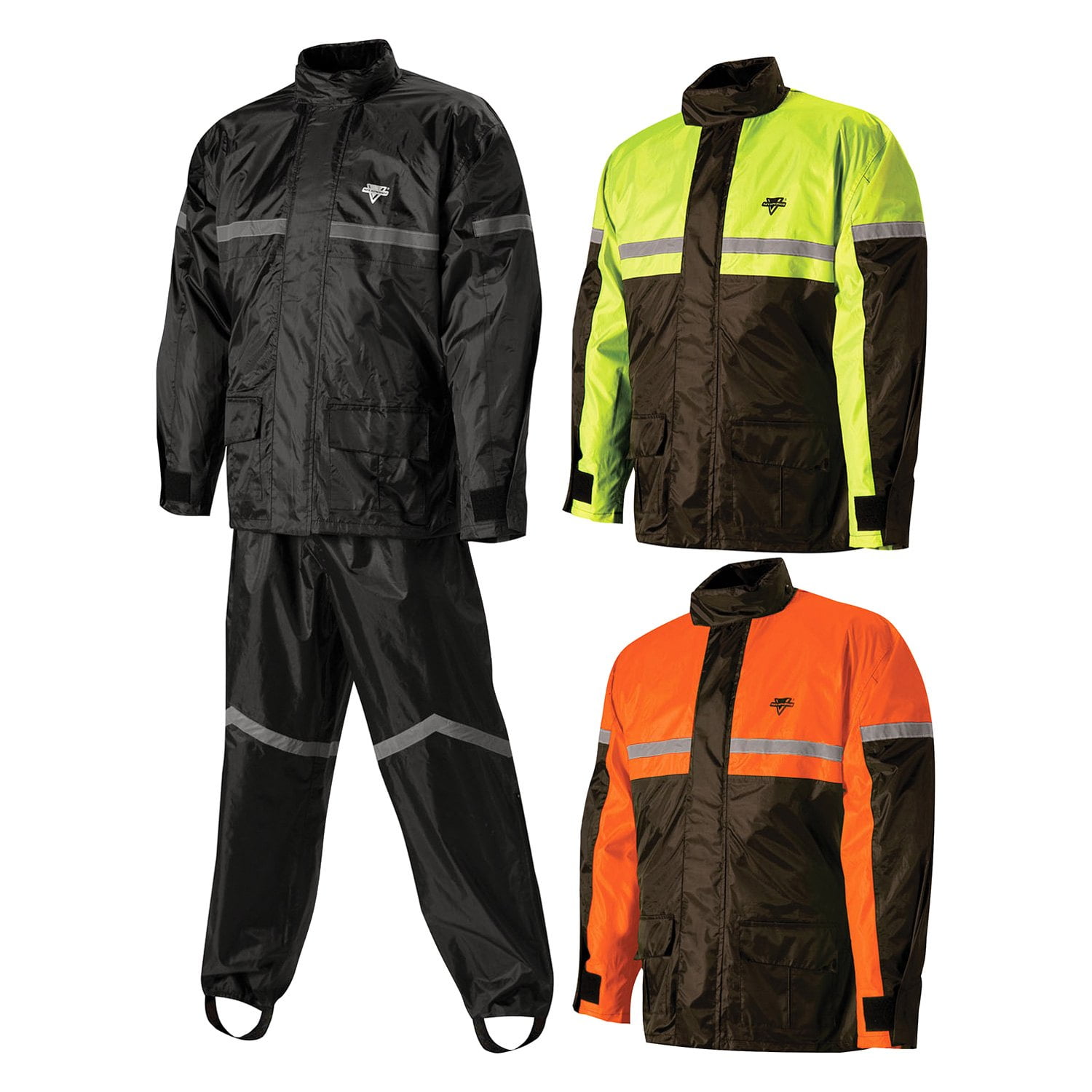 Nelson-Rigg Stormrider Motorcycle Rain Suit Waterproof Protective Gear (Black/Yellow, 3X-Large) nw2ql