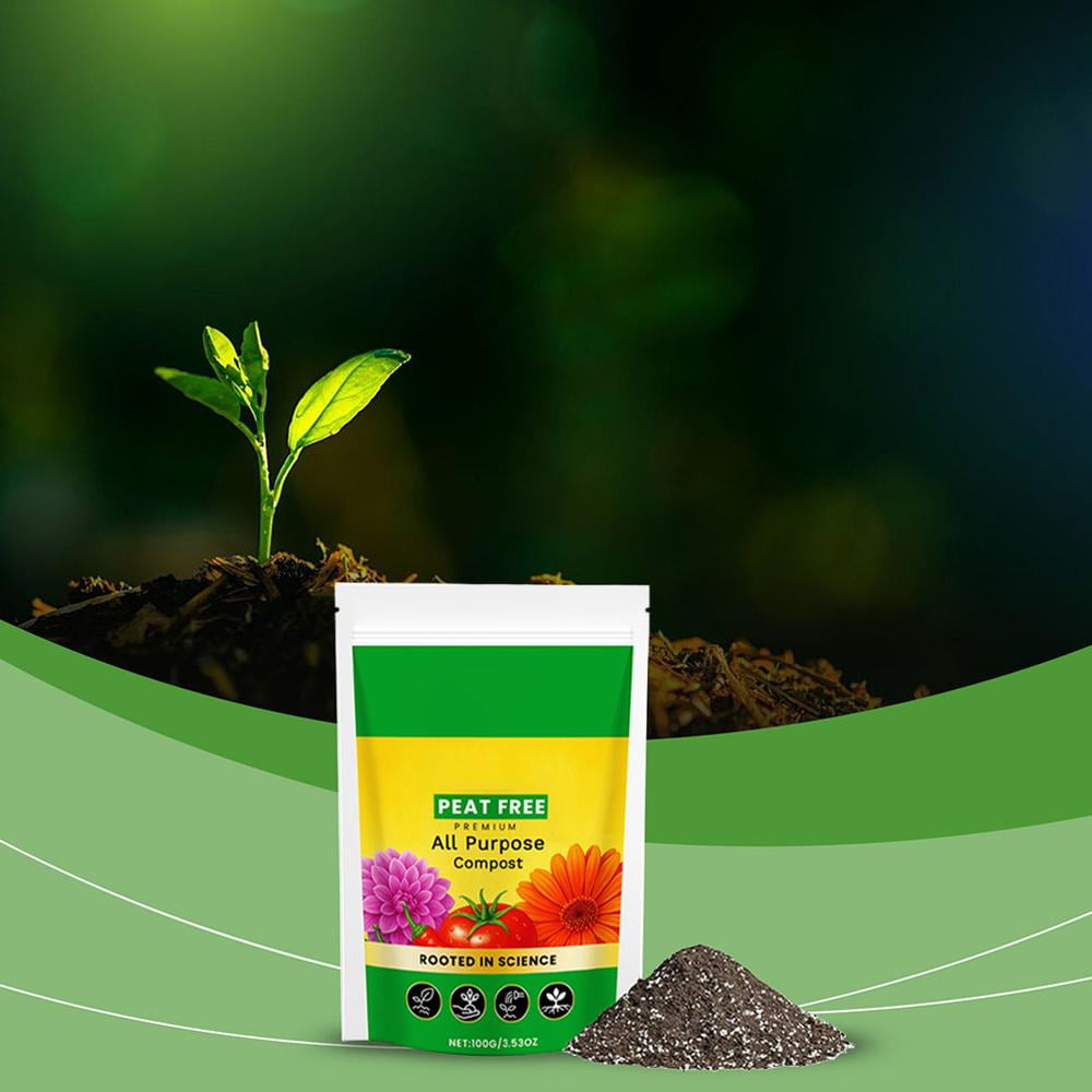 Blumina Organic Potting Soil Mix for Outdoor Container Plants (Brown, 7 oz, 2 Pack) u0arw