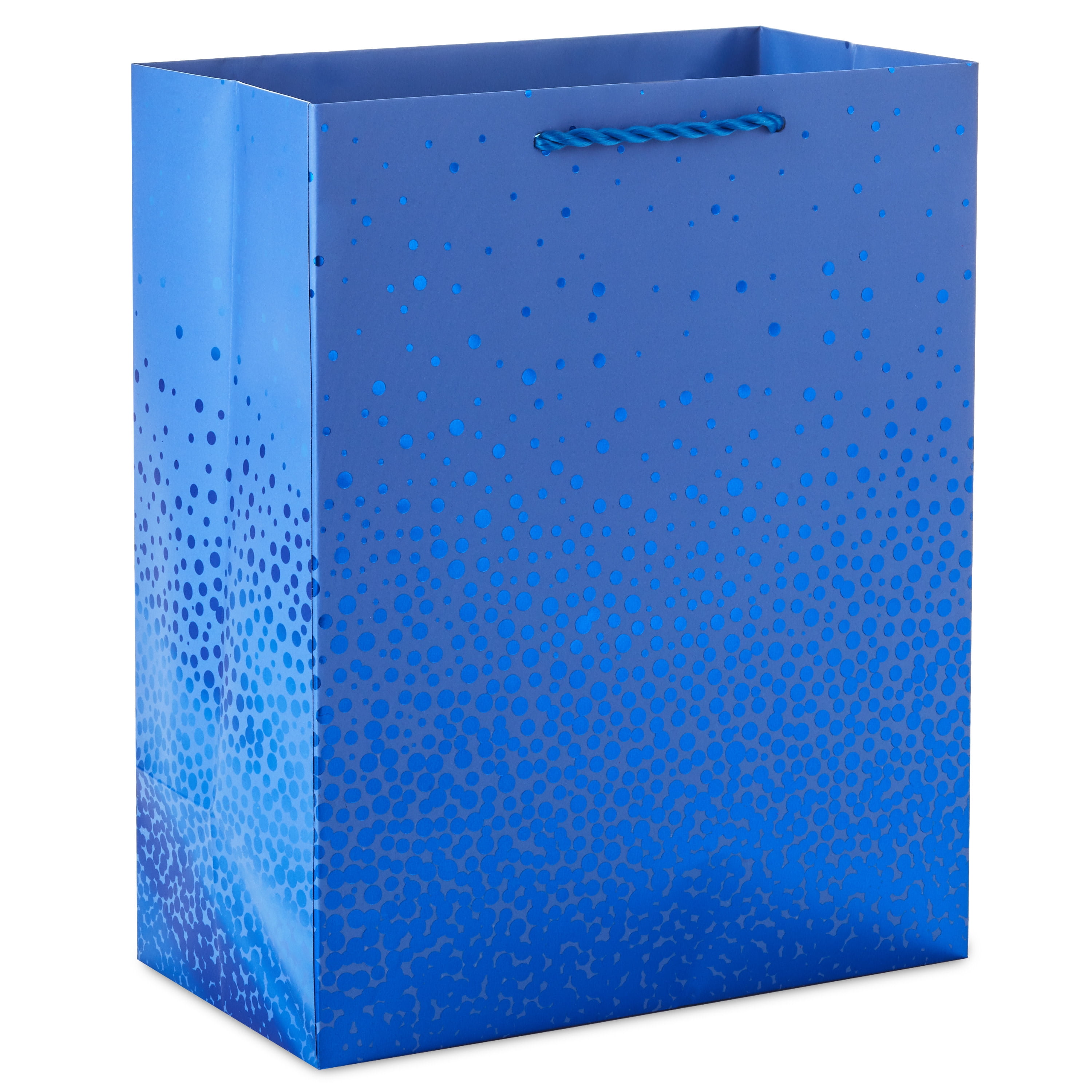 Hallmark Medium Gift Bag (Blue with Cascading Blue Foil Dots, 7.7 in x 9.6 in x 4.3 in) nllcm