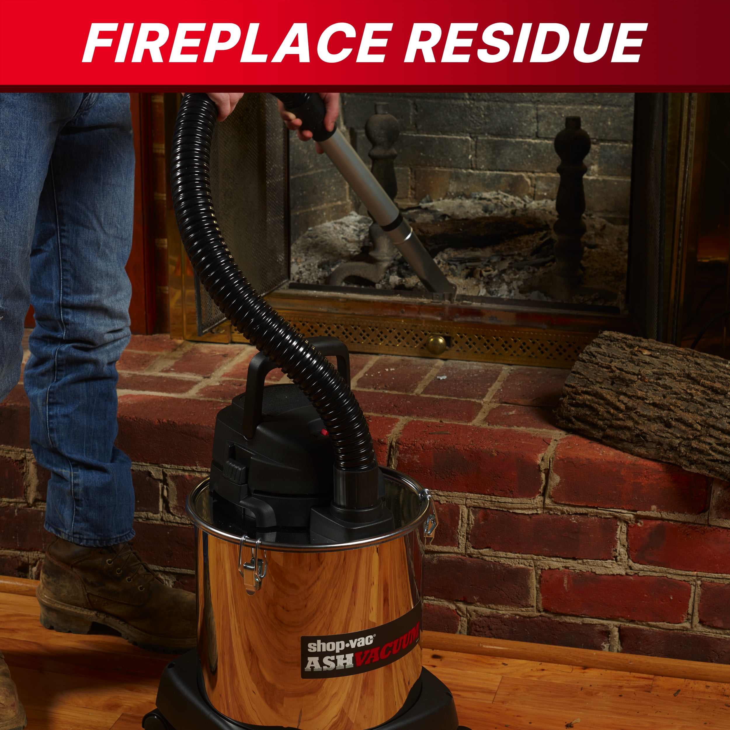 Shop-Vac 5 Gallon Stainless Steel Ash Vacuum with Dolly (Silver, 5 gal) cvyx2