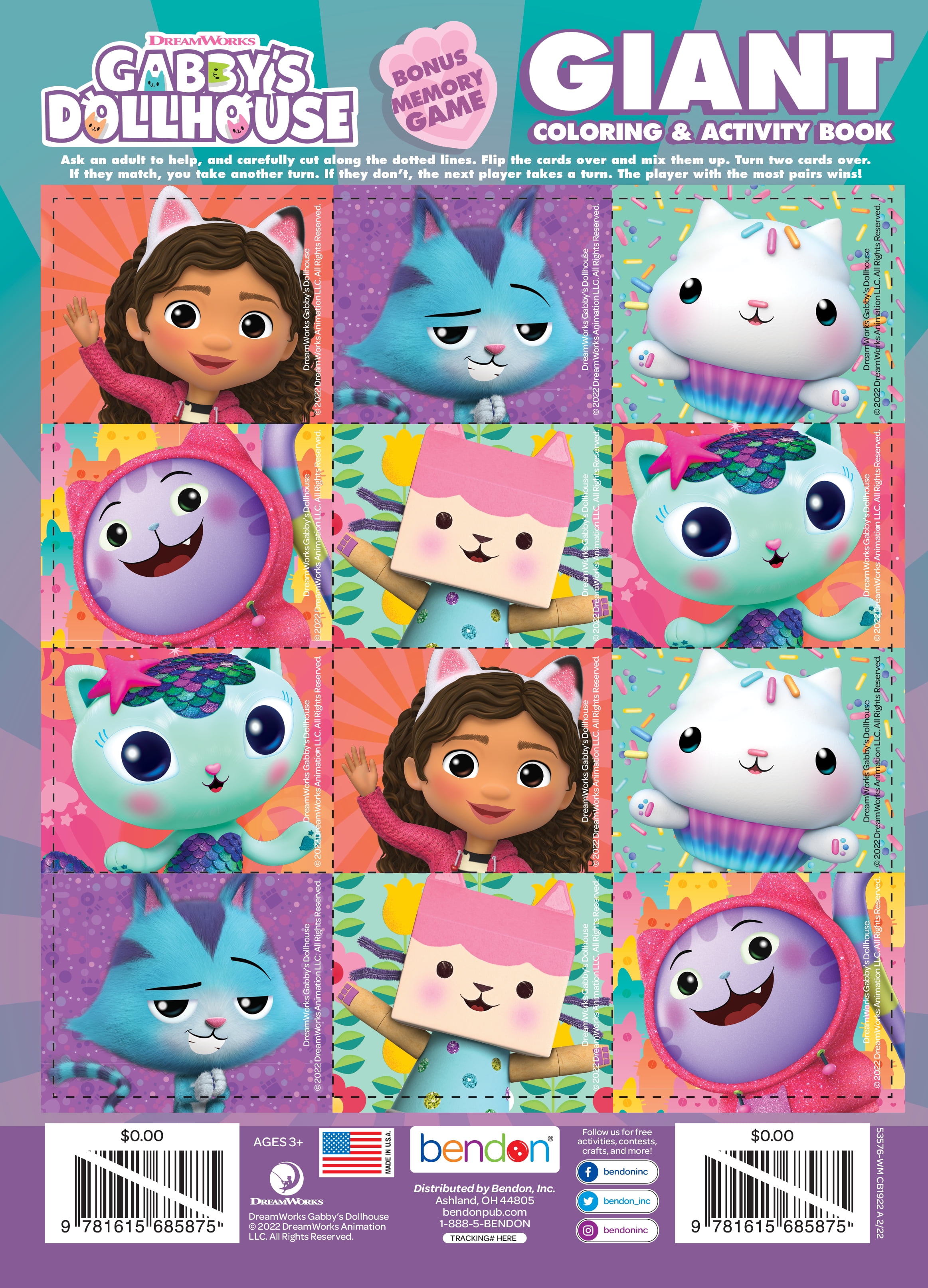 DreamWorks Gabby's Dollhouse Coloring and Activity Book (192 Pages) n2yma