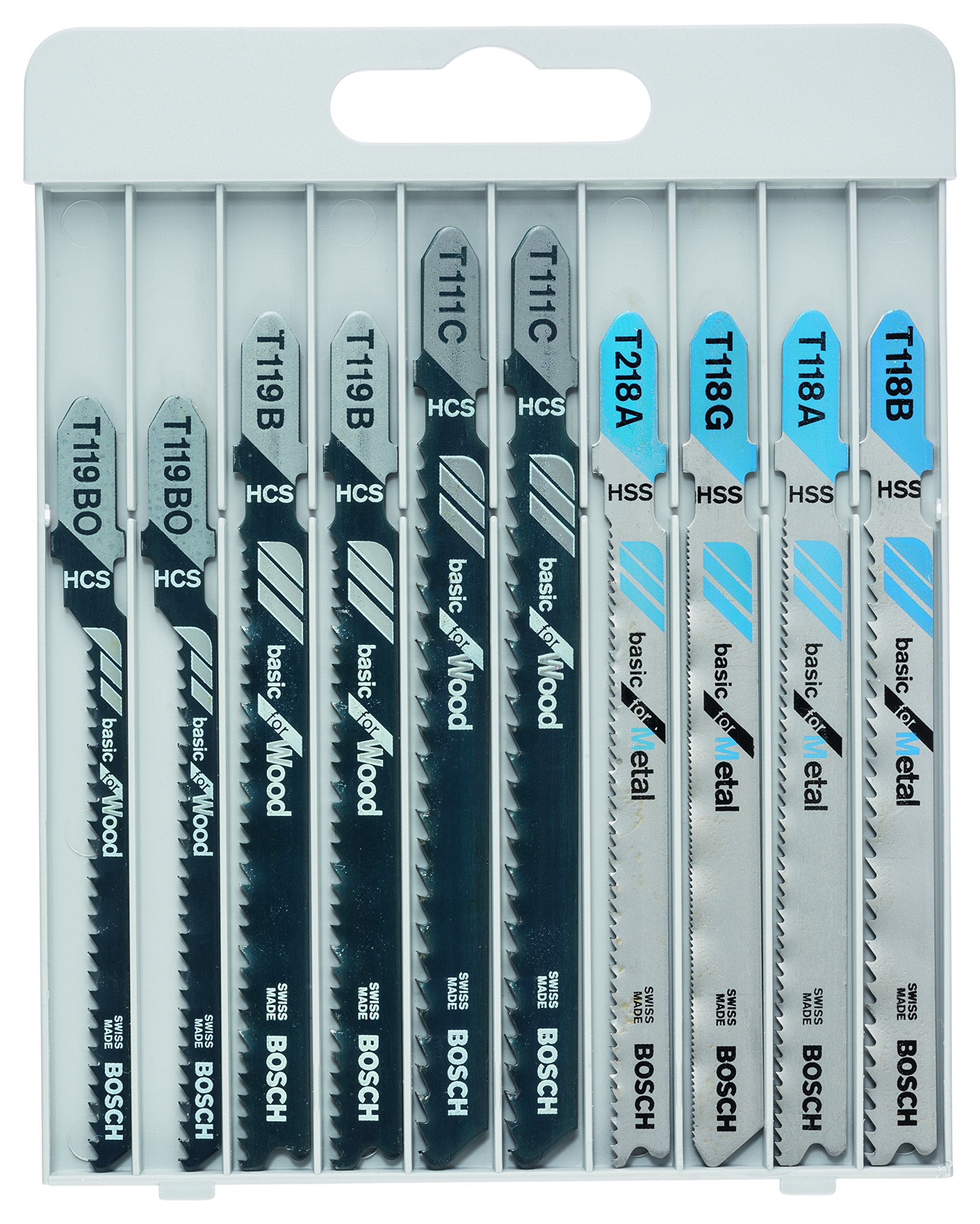 Bosch Professional Jigsaw Blade Set for Wood and Metal Cutting (10-Piece) felyc