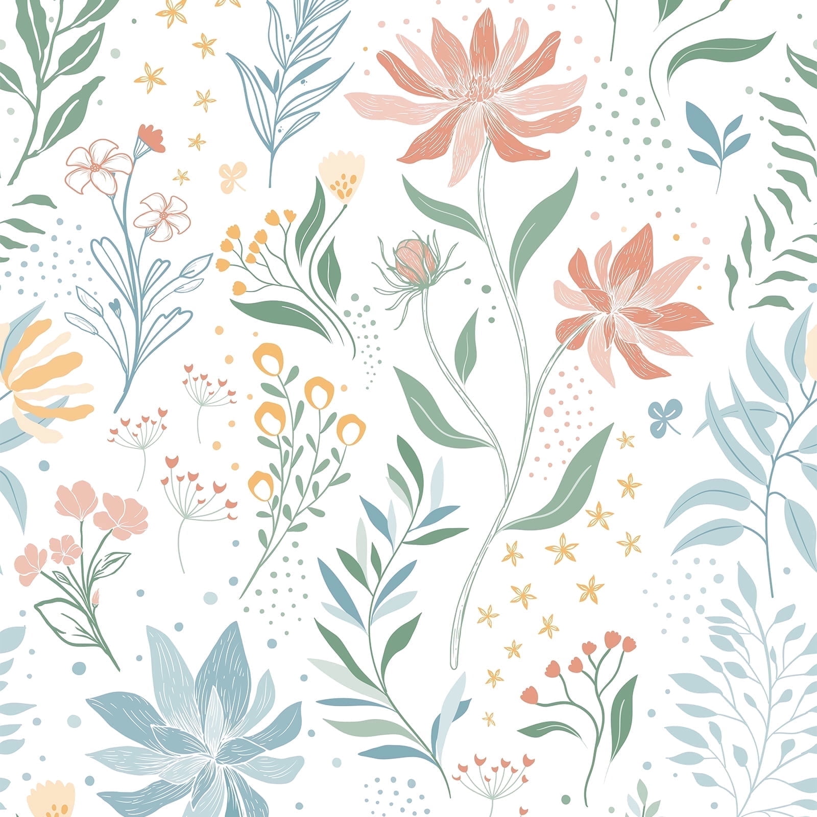 DAZLUTE Peel and Stick Floral Wallpaper, Removable Adhesive Contact Paper for Walls and Furniture (White, 17.72 in x 394 in) 2uguf
