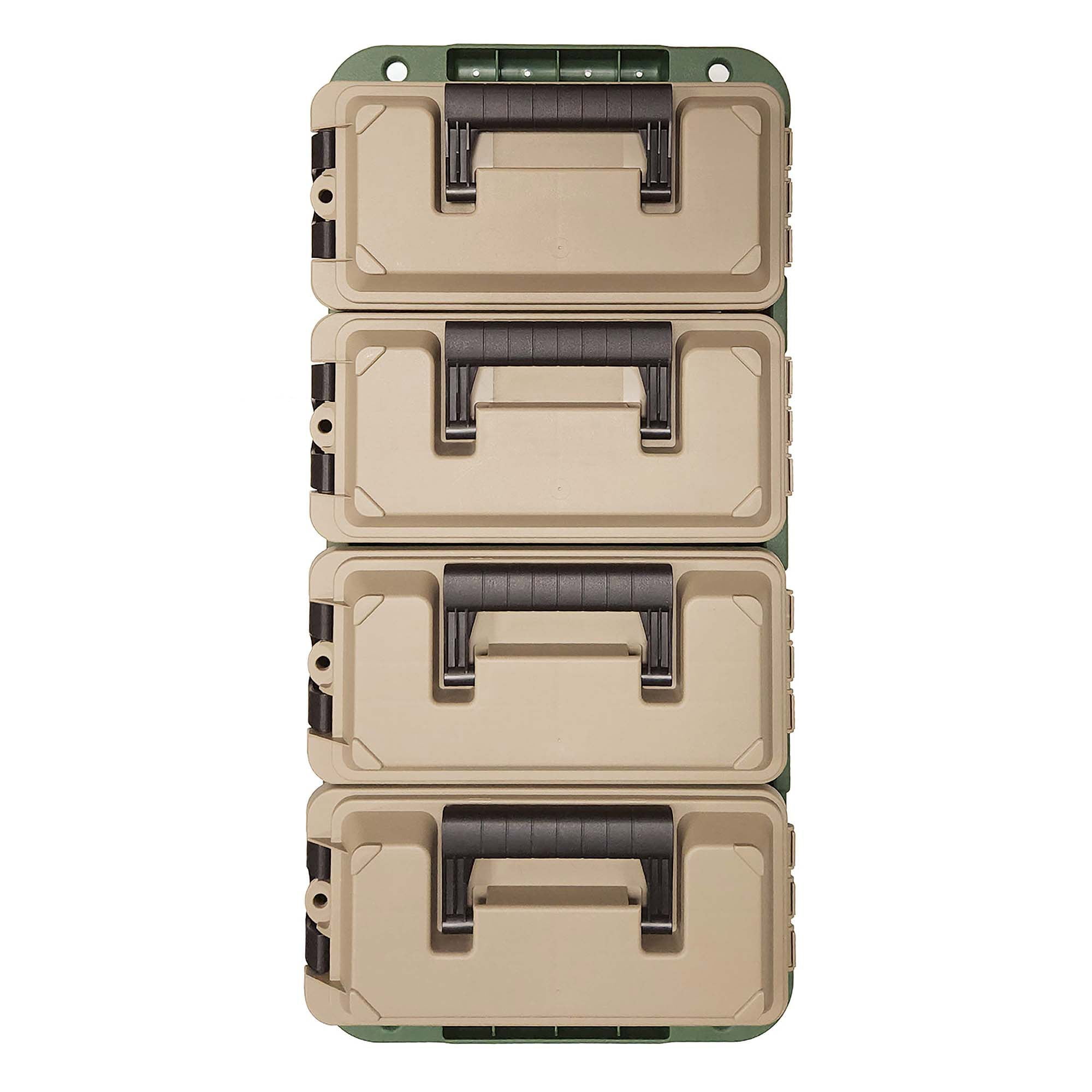 Greenmade Stackable Office Storage Crate, Heavy-Duty Organization Bin (Green, 4 Count Pack) 53c5e
