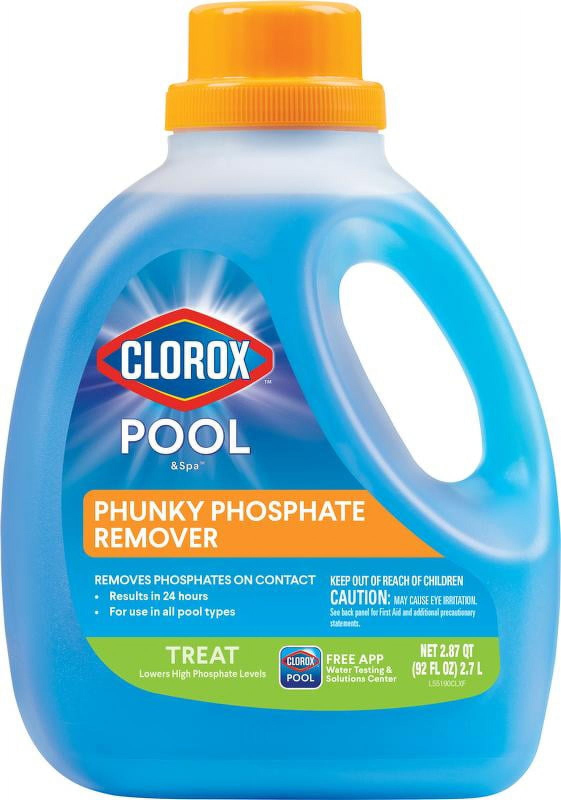 Clorox Pool&Spa Phosphate Remover and Water Clarifier for Swimming Pools (Clear, 92 oz) ftk8i