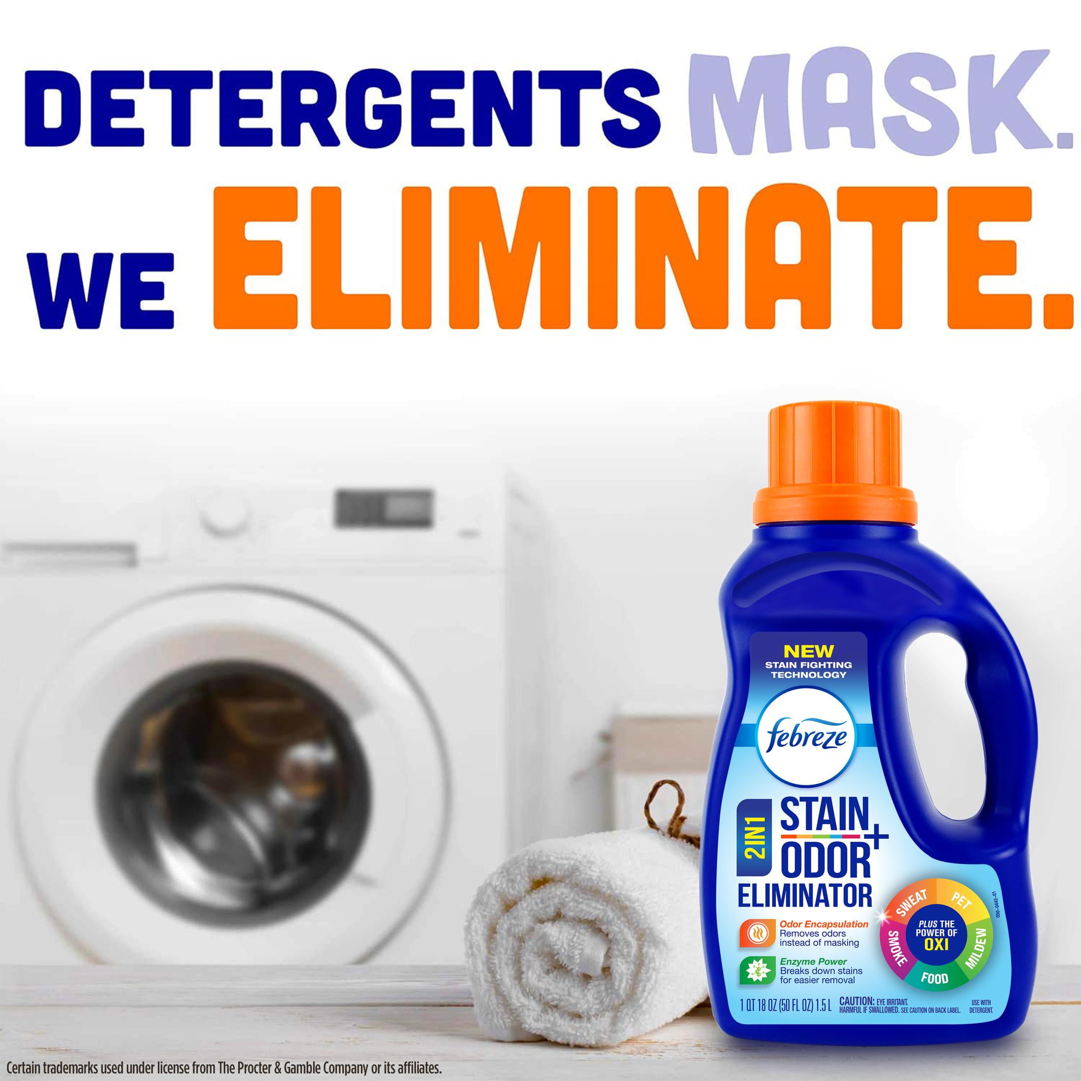 Febreze In-Wash Laundry Odor Eliminator and Stain Remover, Fresh Scent (50 fl oz) u6h5v
