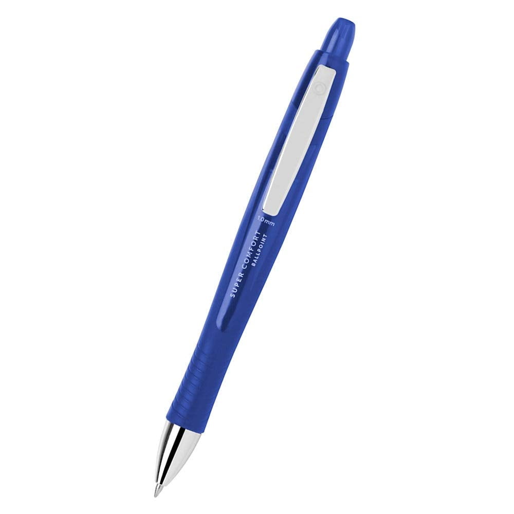 Office Depot Retractable Ballpoint Pens, Smooth Writing Medium Point, Comfort Grip (Blue, 6 Pack) t1z4y