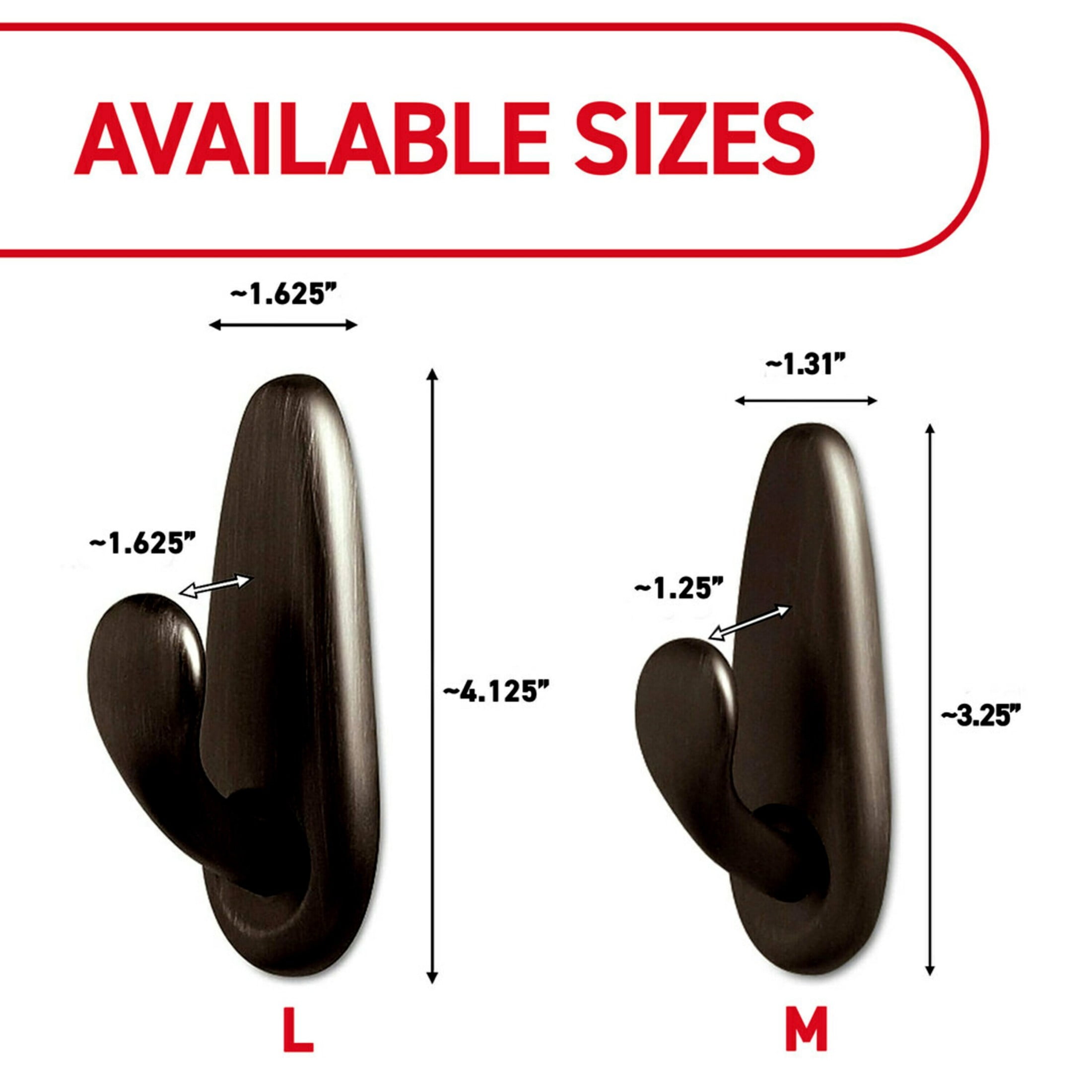 Command Forever Classic Medium Metal Hooks (Silver, 2 Pack, 3 lb Capacity) sxucv