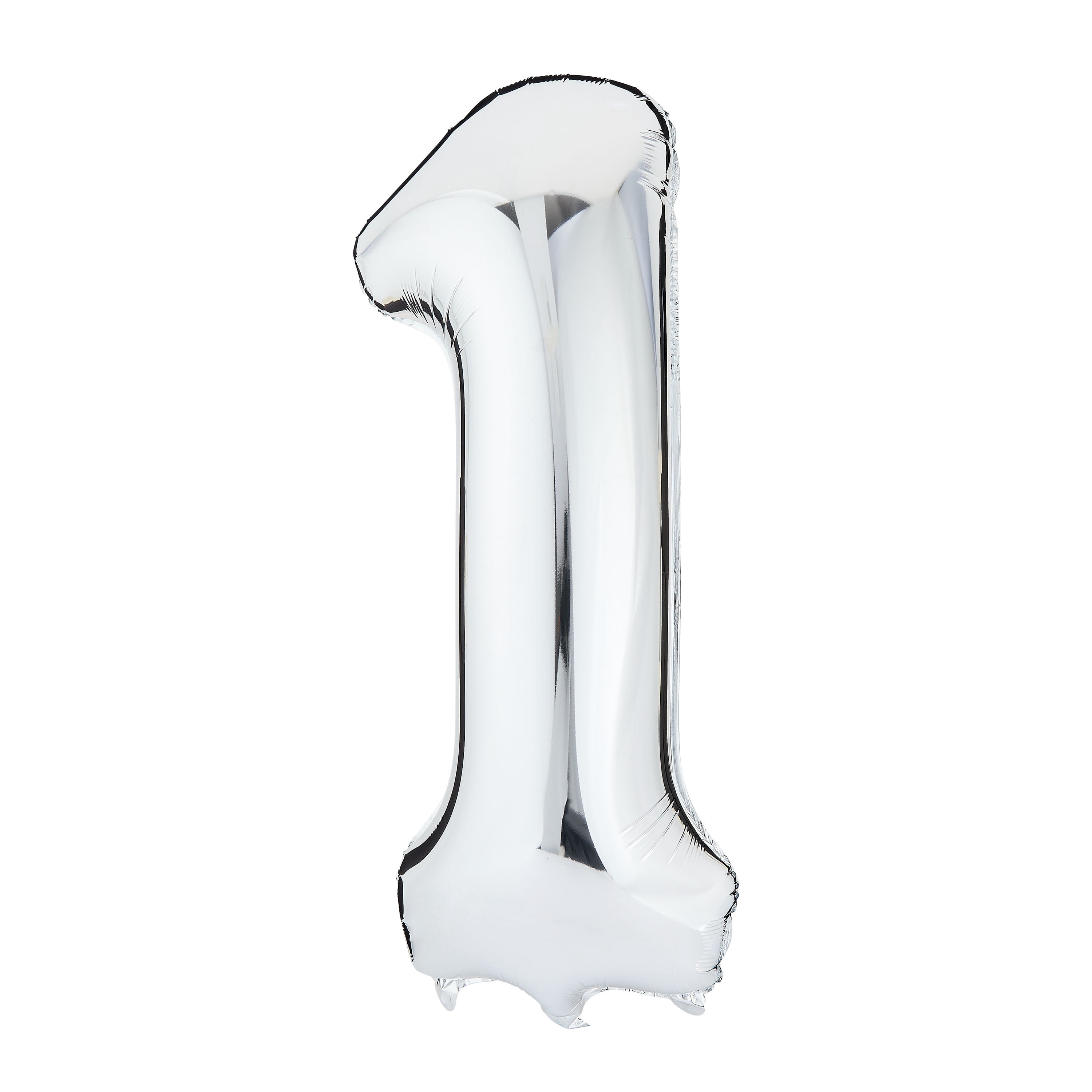 Way To Celebrate Number 1 Foil Balloon Party Decoration (Silver, 34 in) hhm6o