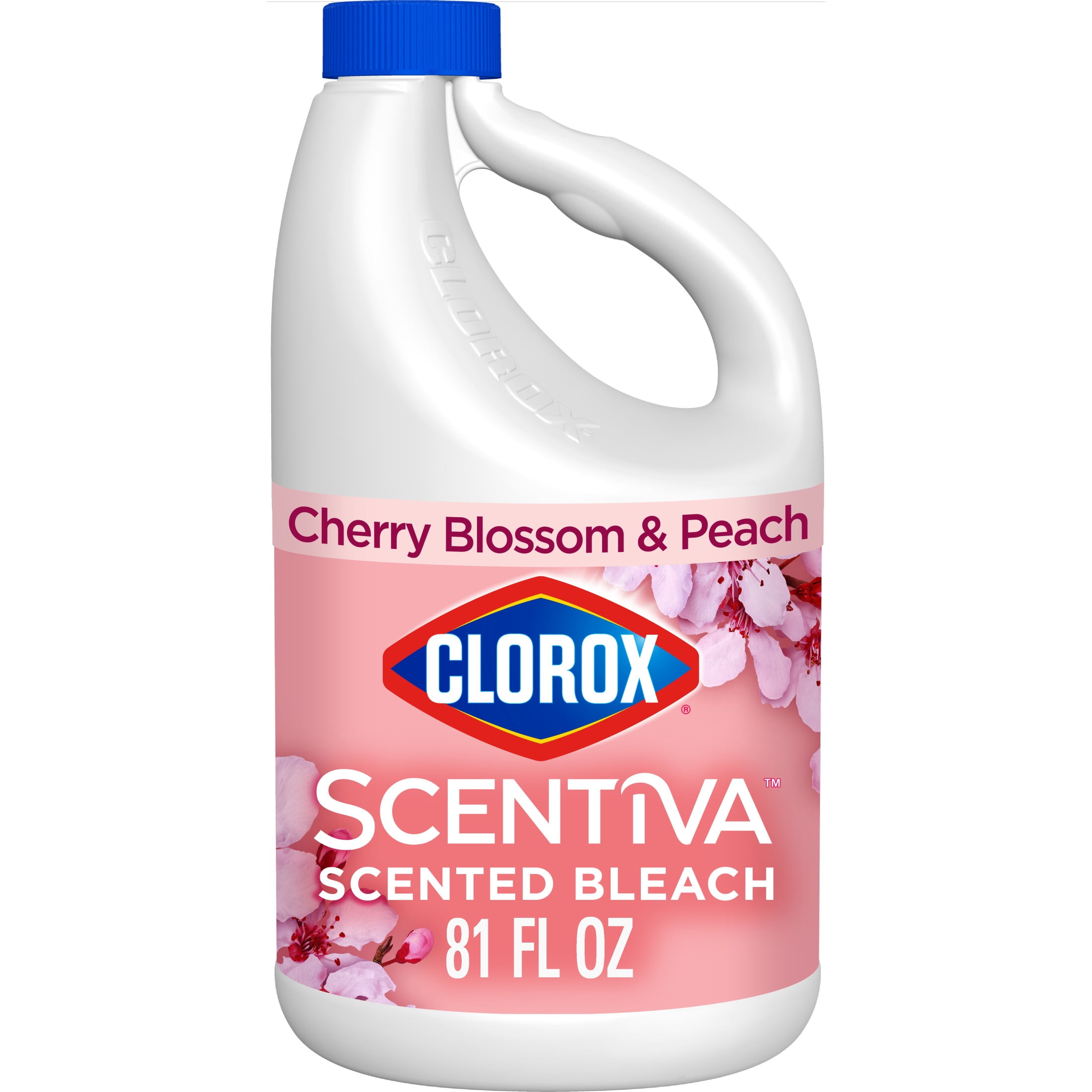 Clorox Scentiva Scented Bleach, Cherry Blossom and Peach, Deep Cleaning and Whitening Formula (81 fl oz) 3zoe2
