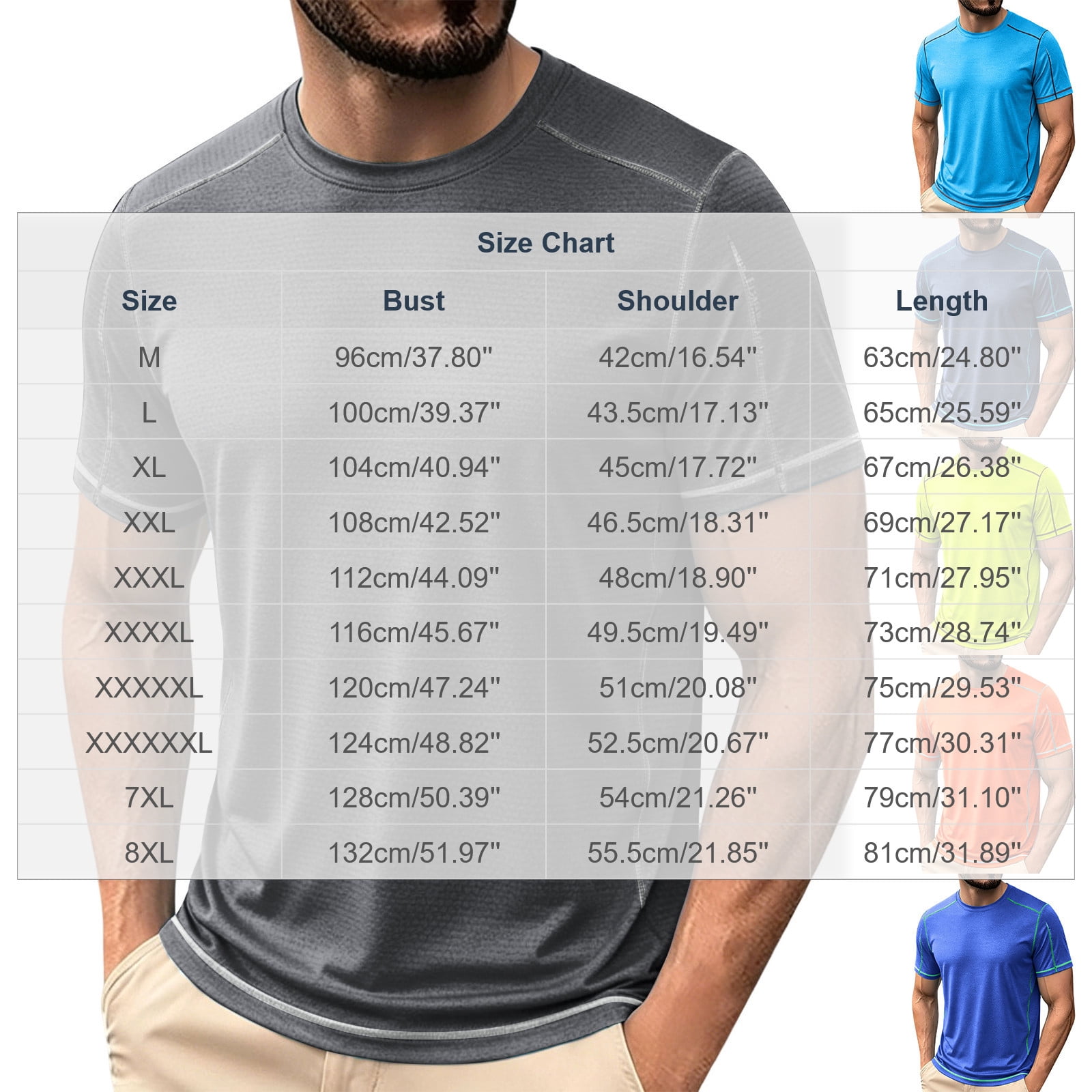 Hinvhai Men's Rash Guard Swim Shirt UPF 50+ Sun Protection Quick-Dry Athletic Top (Orange, M) ie1v5