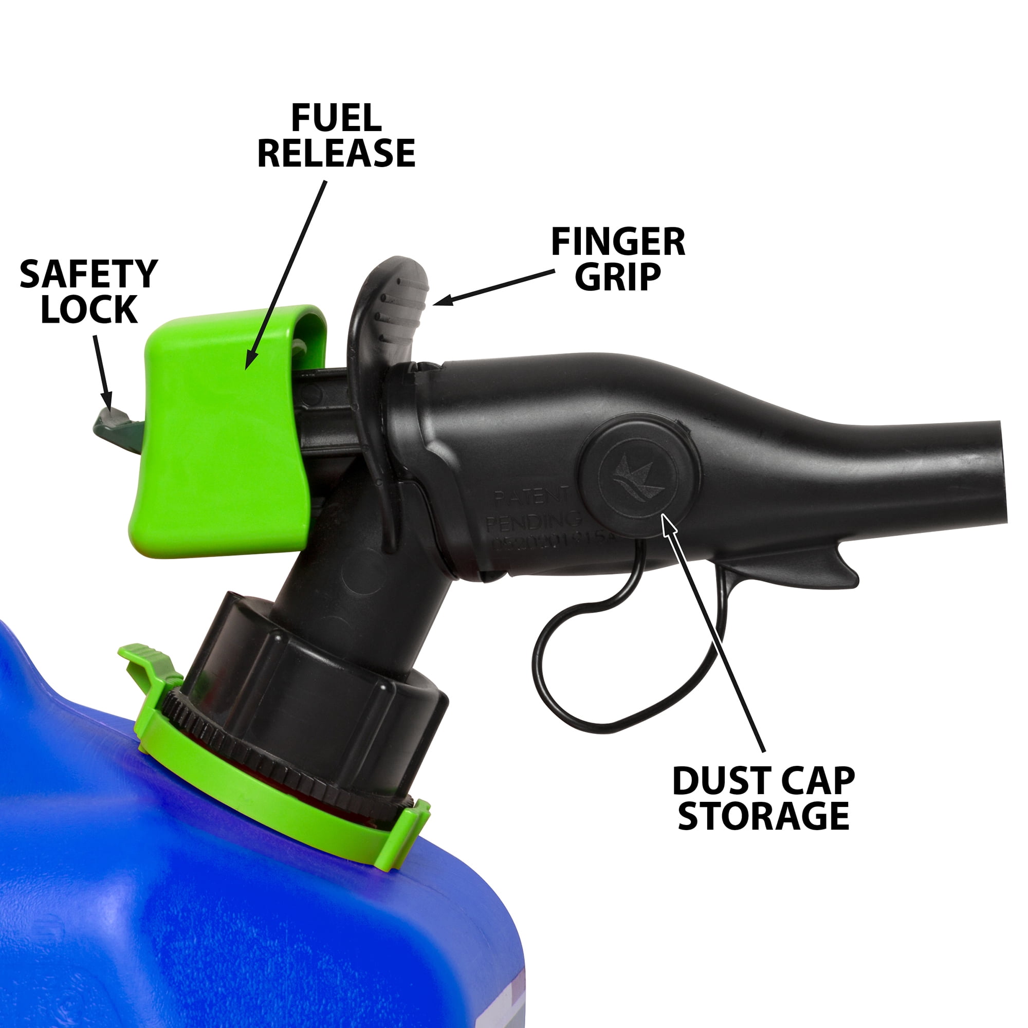 Scepter SmartControl Kerosene Fuel Container with Dual Handle (Blue, 5 gal) s5bya