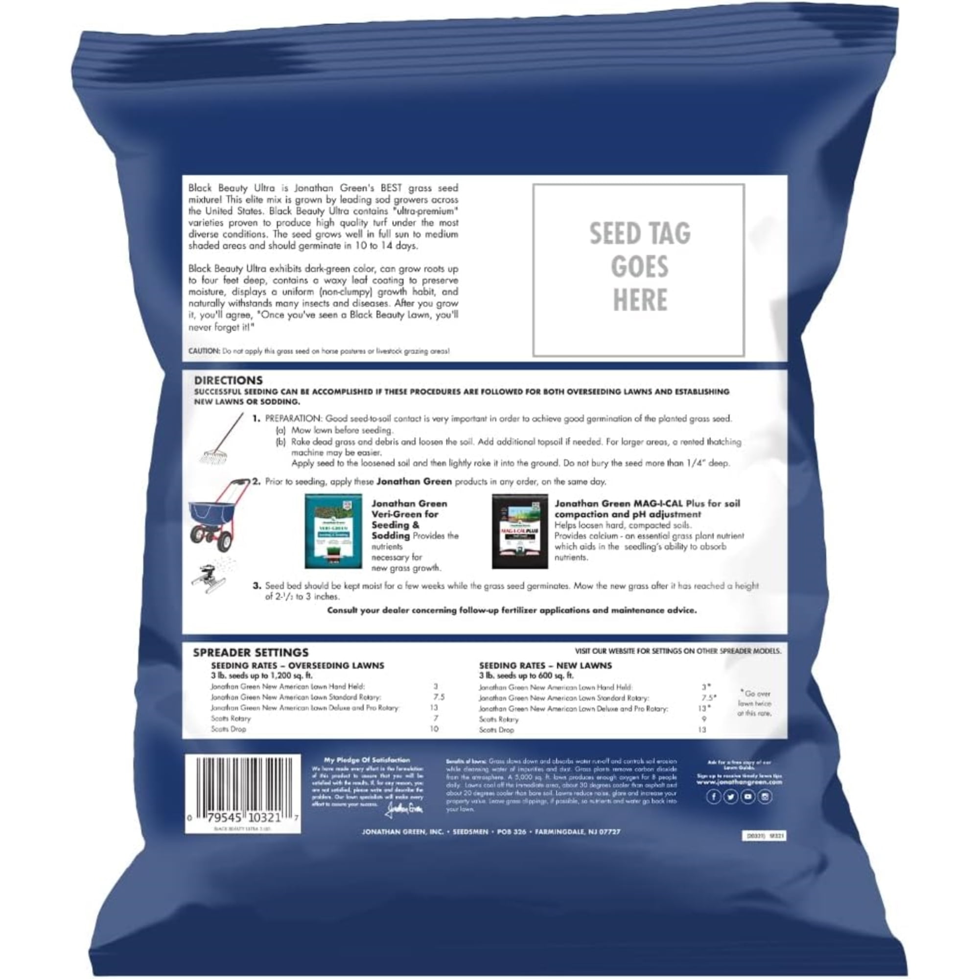 Jonathan Green Black Beauty Ultra Grass Seed for Sun and Shade (Green, 3 lb) 5qlwf