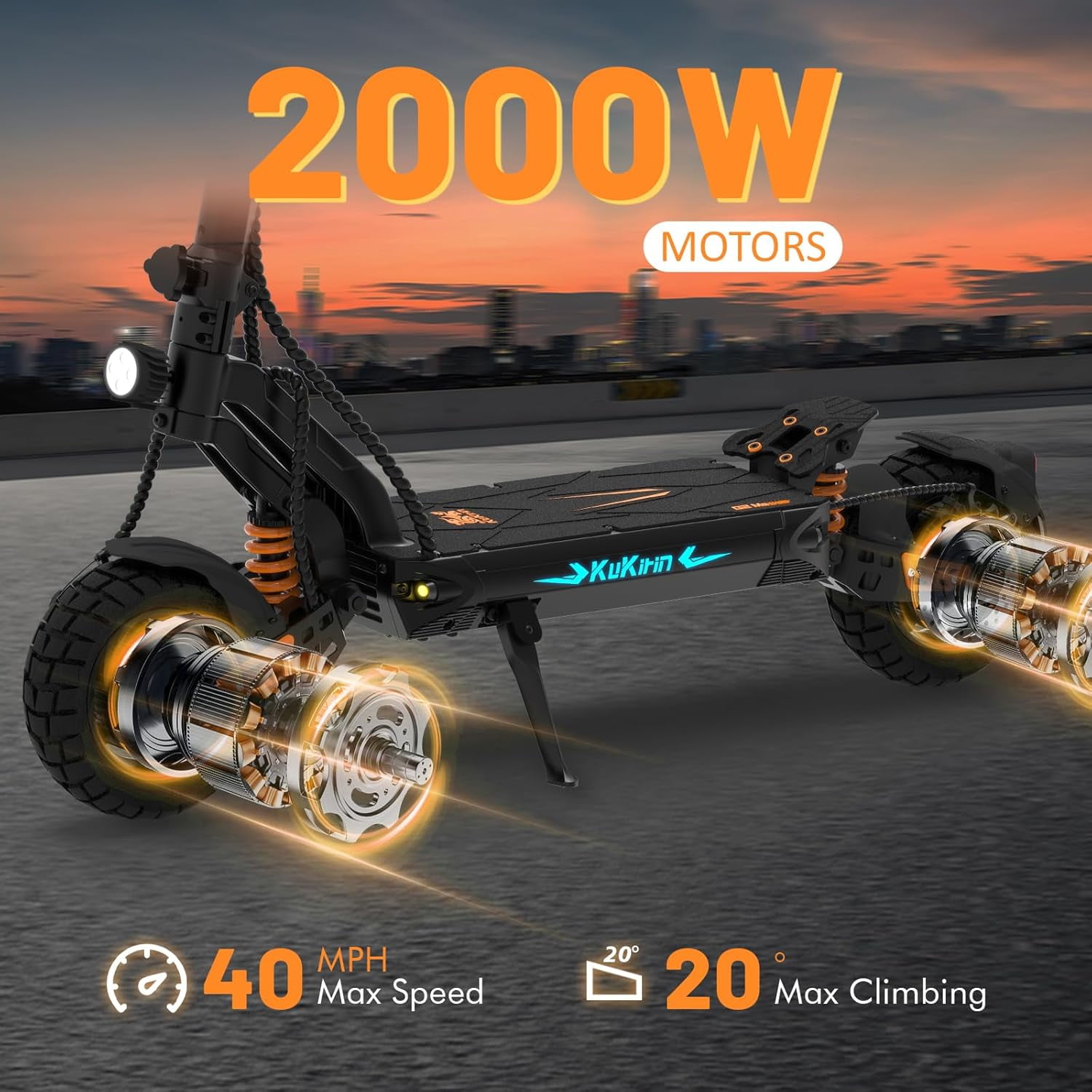 KUKIRIN G2Master Electric Scooter, Dual 1000W Motor, 37 MPH Max Speed, 43 Miles Range, Foldable Commuter E-Scooter (10 in Tires) z6t8z