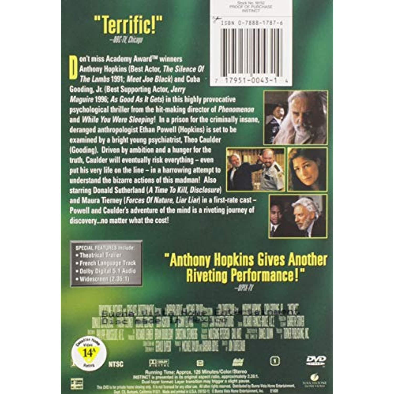 Disney Instinct Mystery and Suspense DVD (1 Disc) xax7p
