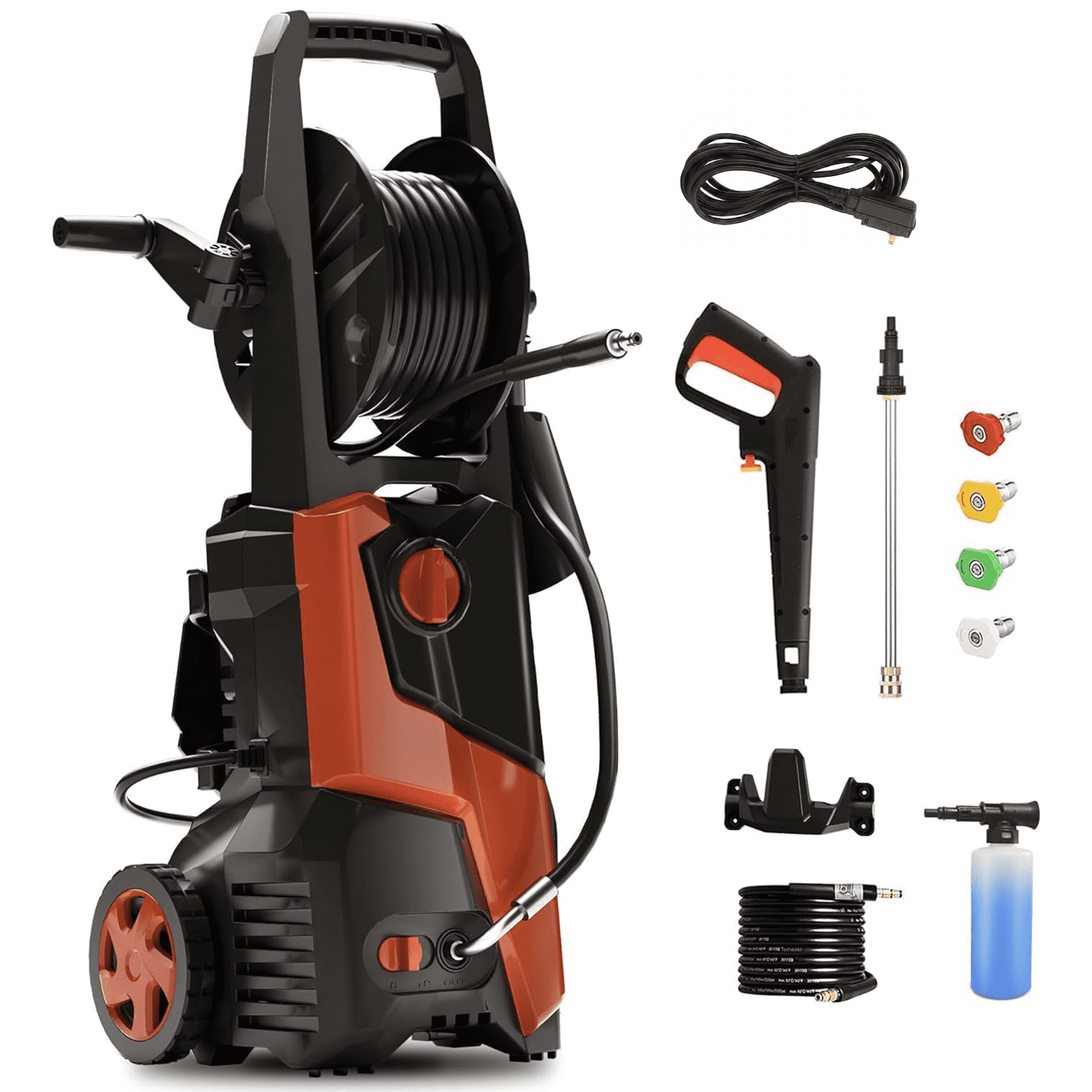 HONGDONG Electric Pressure Washer 4200 PSI 2.5 GPM Power Jet Cleaner with Foam Cannon and 25 ft Hose (4200 PSI, 25 ft) 1htqg