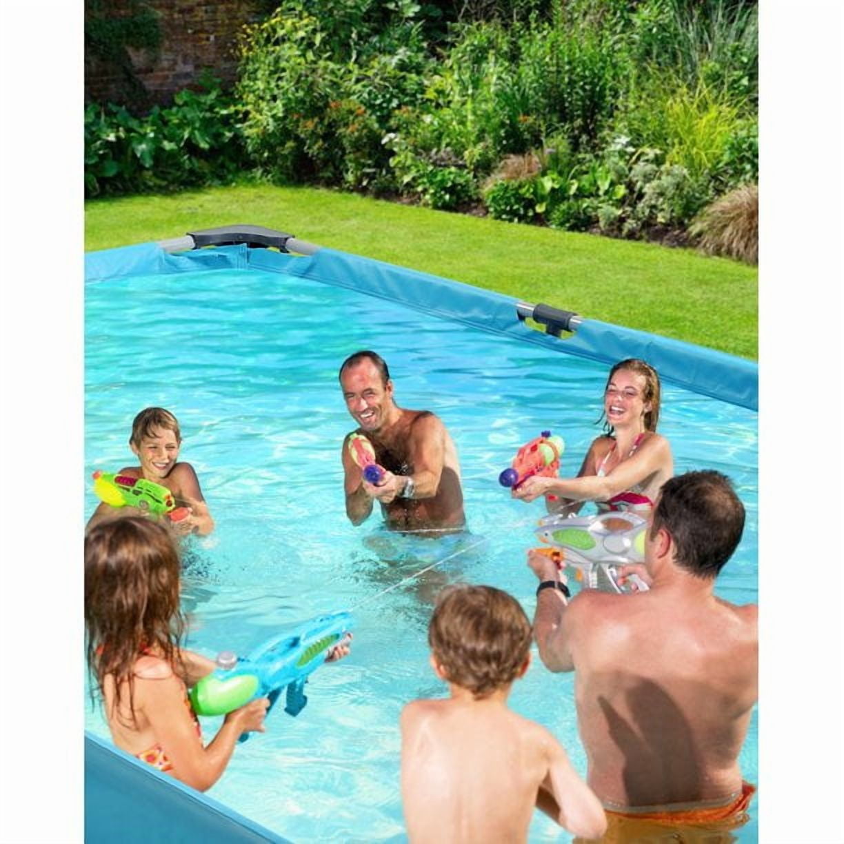 GASKY 15ft Rectangular Above Ground Swimming Pool (Blue, 177.17 in x 86.61 in x 33.07 in) whno4