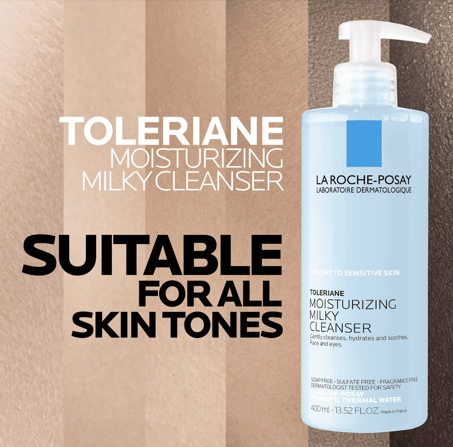 La Roche-Posay Toleriane Moisturizing Milky Facial Cleanser for Dry and Sensitive Skin (13.5 fl oz) s0jga
